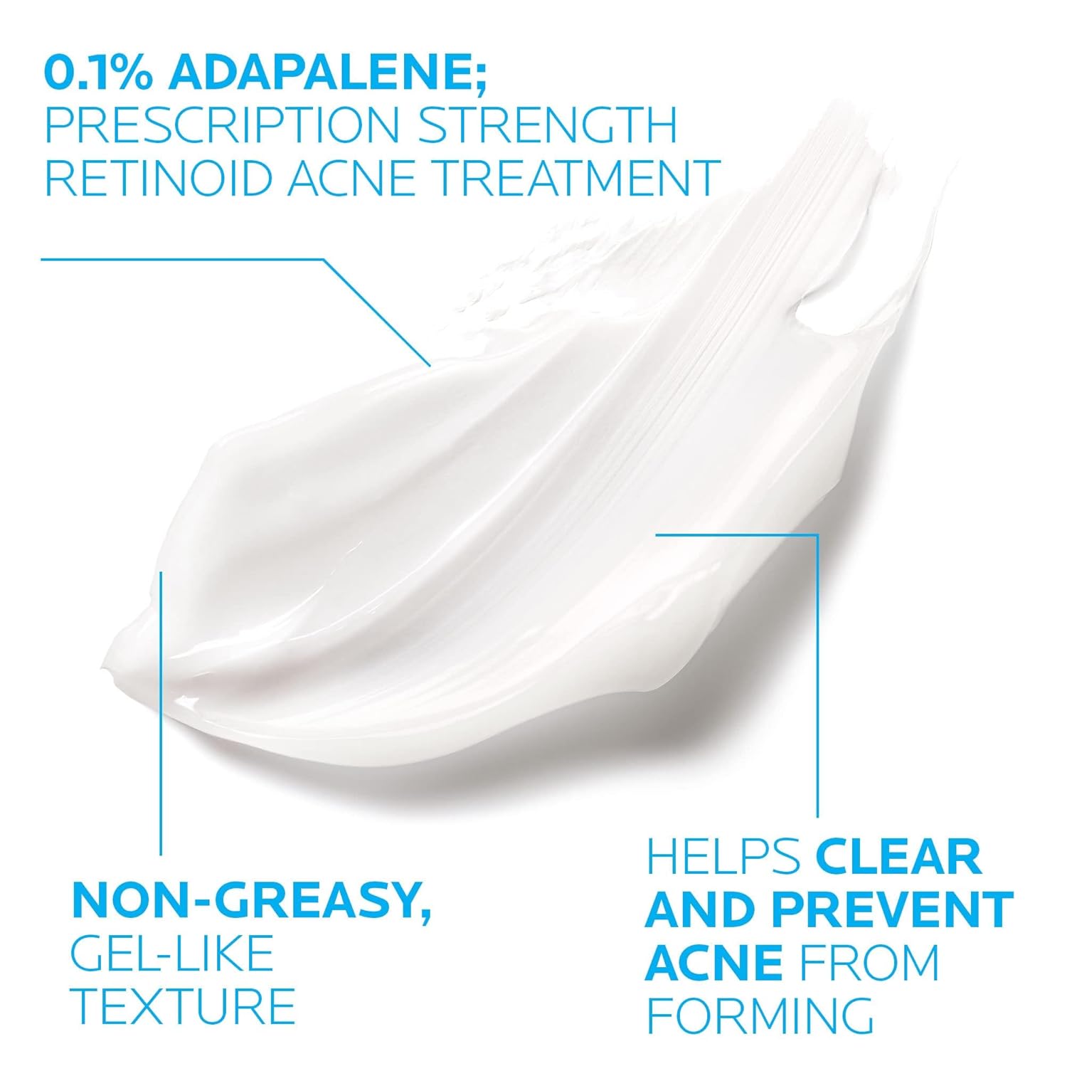 La Roche-Posay Effaclar Adapalene Gel 0.1% Acne Treatment, Retinoid Cream, Acne Medication Gel for Blackheads & Whiteheads, Oil Free, Helps Clear and Prevent Blemishes & Clogged Pores - Image 3