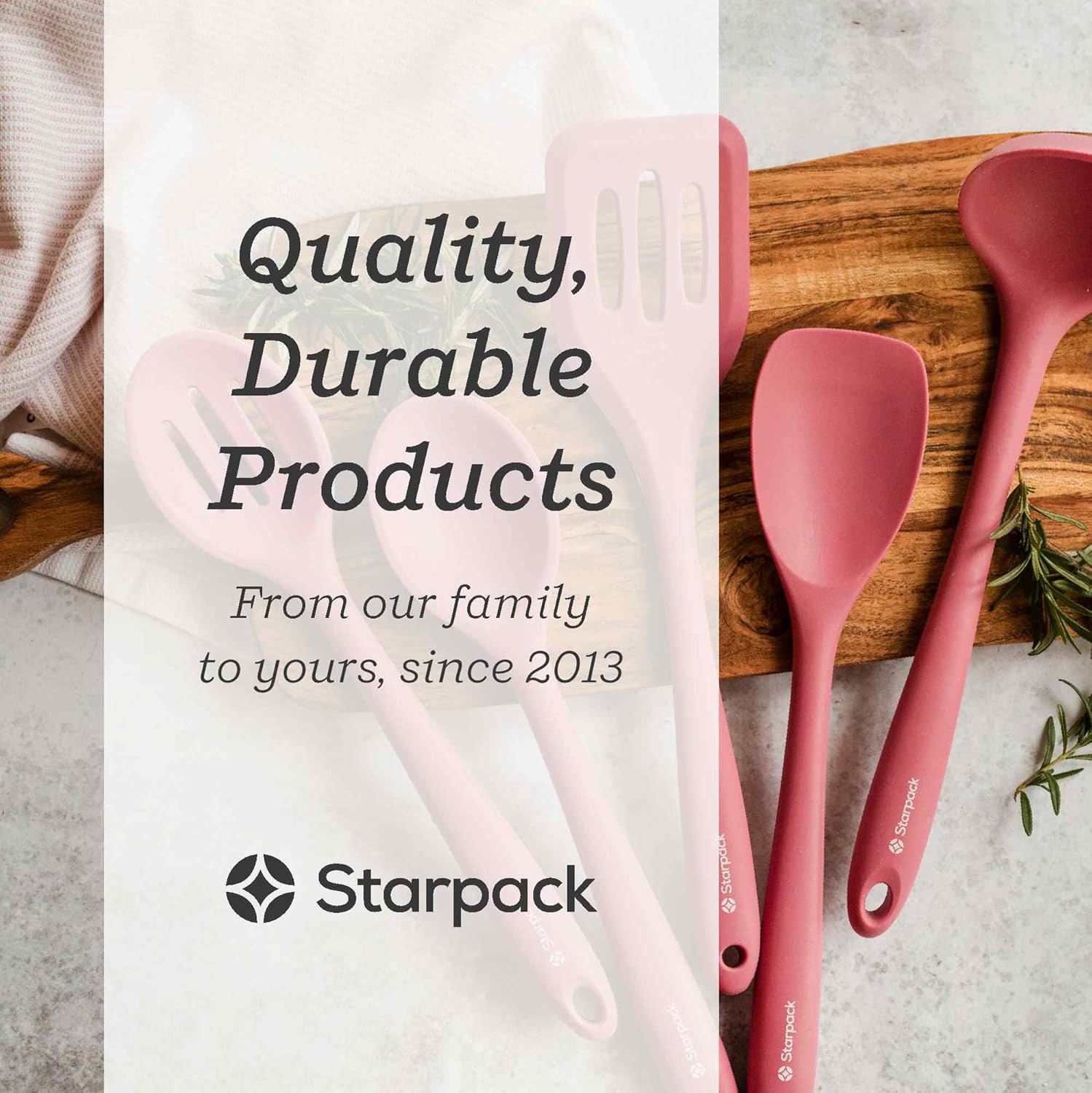 Starpack 'Stir & Serve' Silicone Cooking Utensils Set (5 Pcs) - 10.5" - Kitchen Utensil Set Heat Resistant to 600°F - Kitchen Utensils for Nonstick Cookware - Silicone Utensil Set for Mixing & Cooking - Image 6