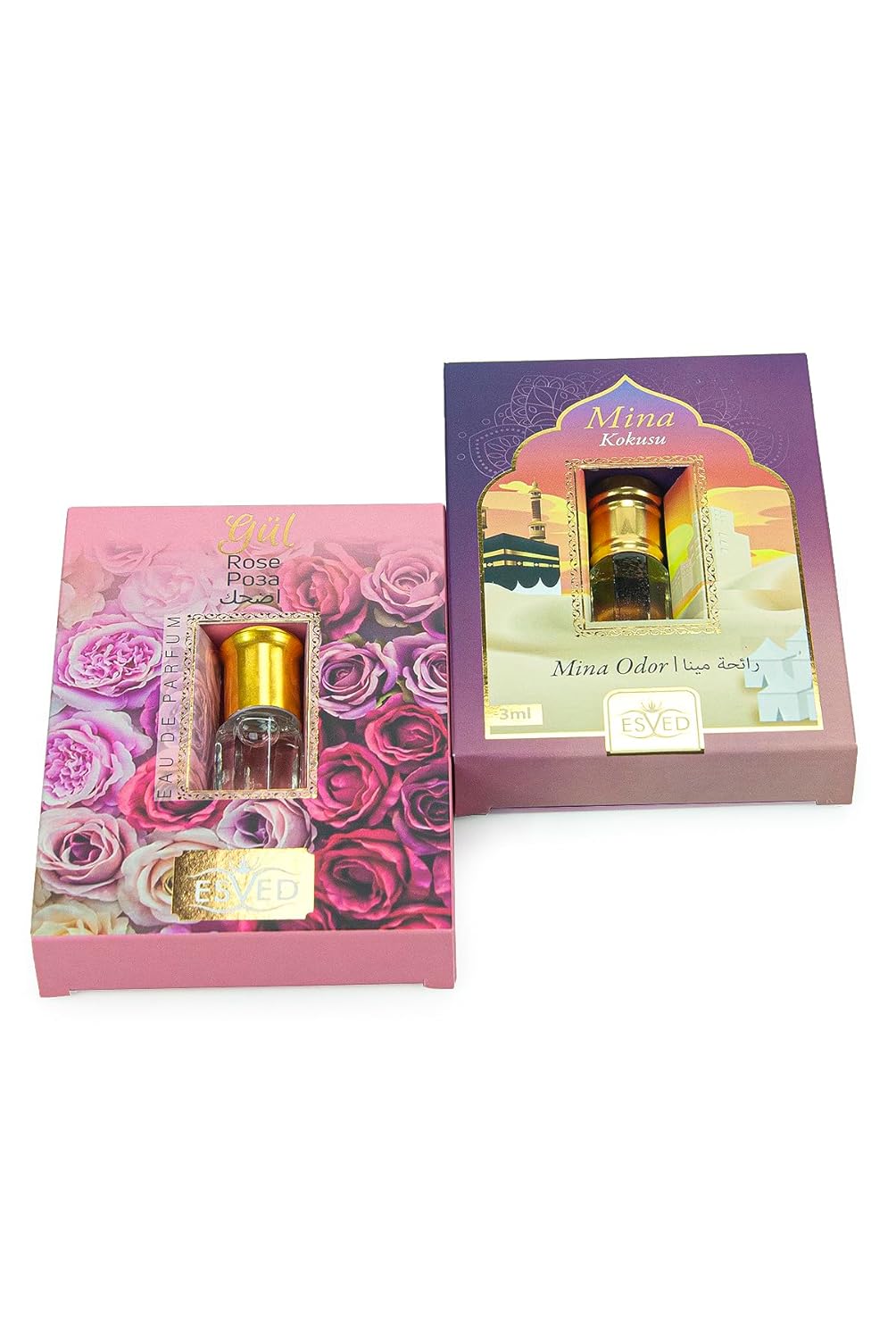 ihvan online, Personal Fragrance, Prayer Rug Fragrance, Islamic Perfume Oil Rollerball for Men & Women, Alcohol Free Sacred Scents for Worship, Pack of 2-6mL / 0.20 Fl Oz, Mina, Rose - Image 4