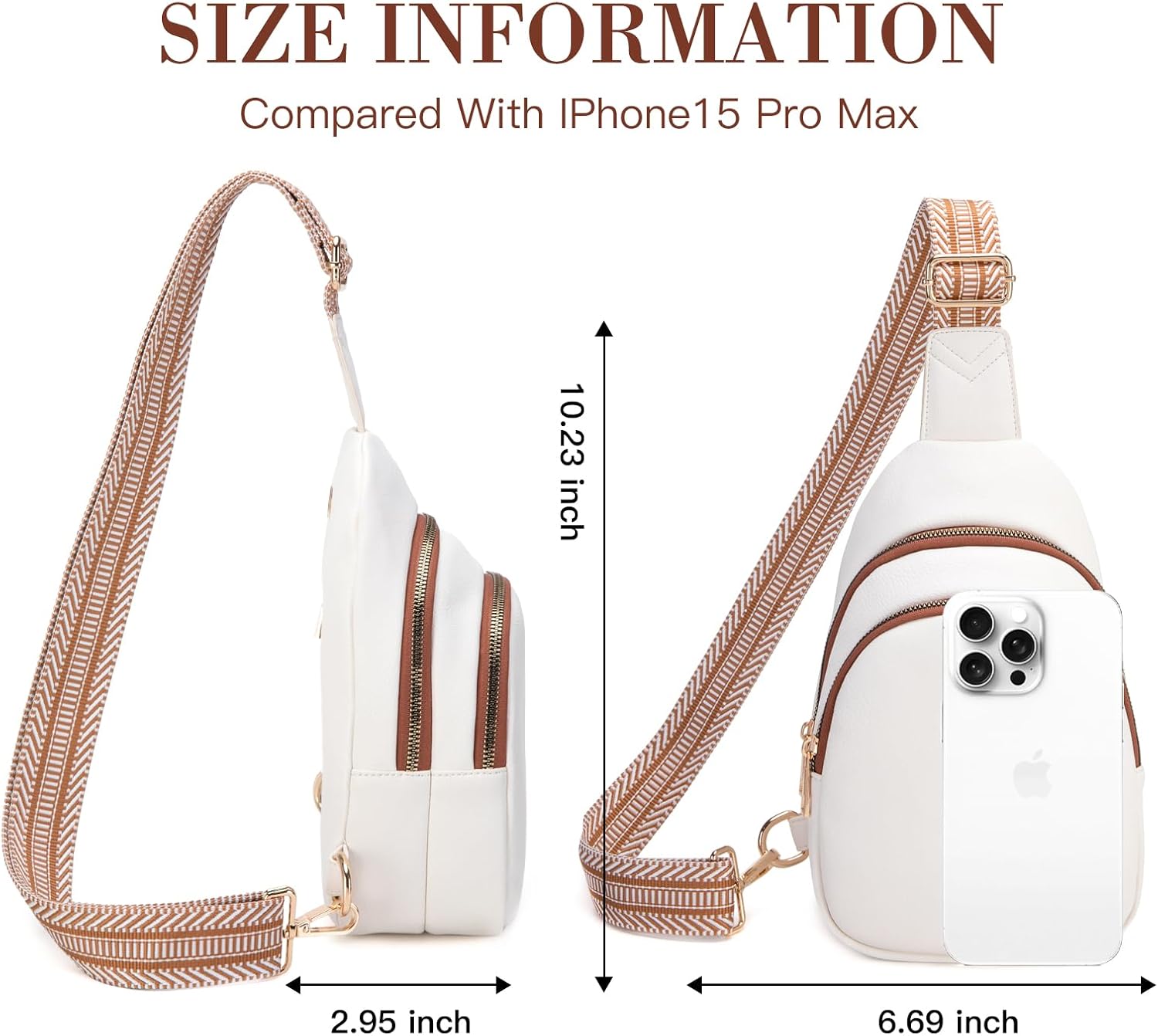 Viverte Crossbody Bags for Women Initial Sling Bag Cross Body Fanny Packs Personalized Gifts for Mom Women Wife - Image 3
