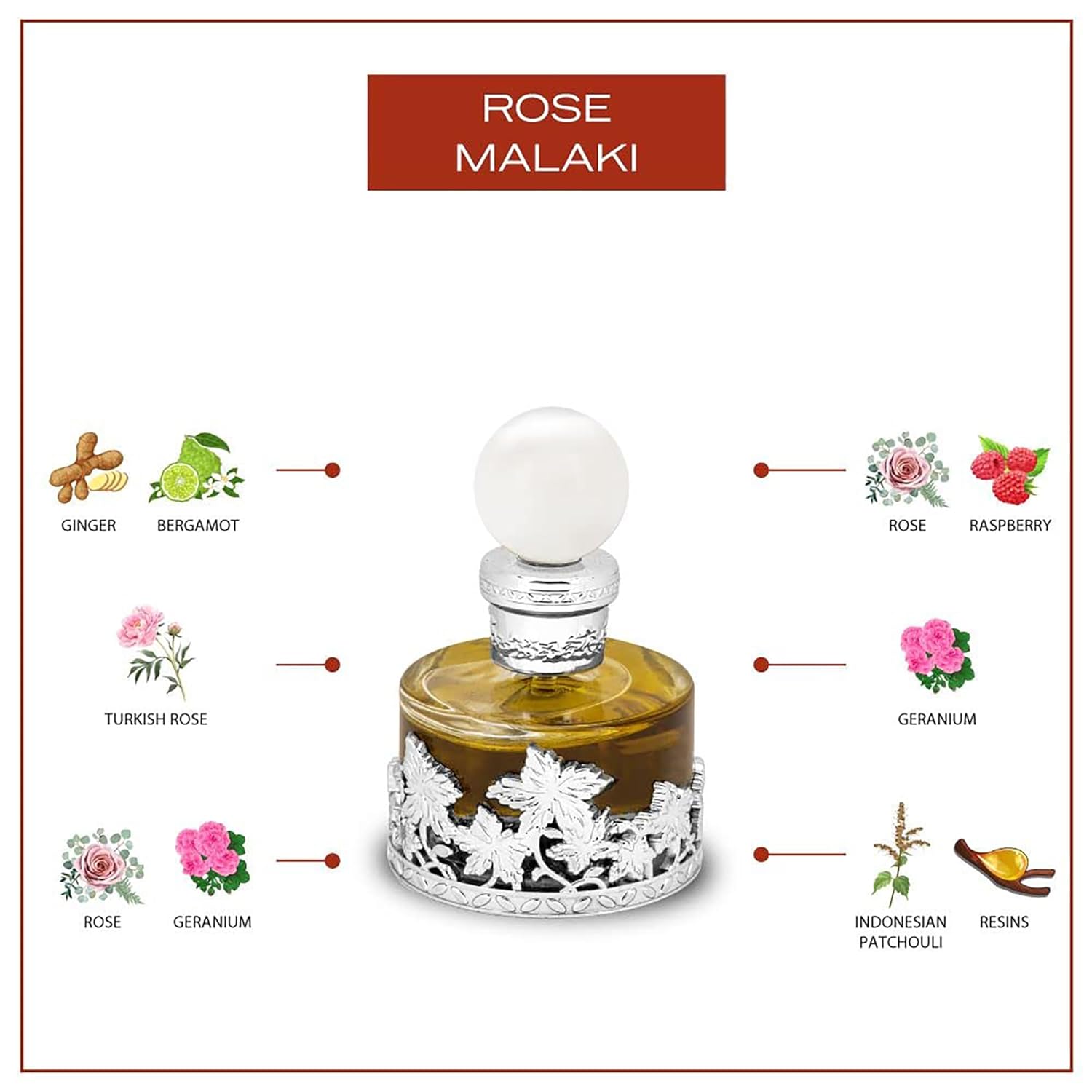 Swiss Arabian Rose Malaki - Luxury Products From Dubai - Long Lasting And Addictive Personal Perfume Oil Fragrance - A Seductive, Signature Aroma - The Luxurious Scent Of Arabia - 1 Oz - Image 5