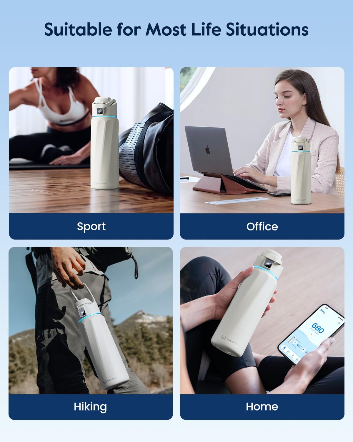 BOOST Smart Water Bottle with Reminder & Tracker, Double Wall Vacuum Insulated Bottles Stainless Steel, 32oz BPA-Free Wide Mouth for School, Gym, Office, Ideal for Mother's Day - Image 9