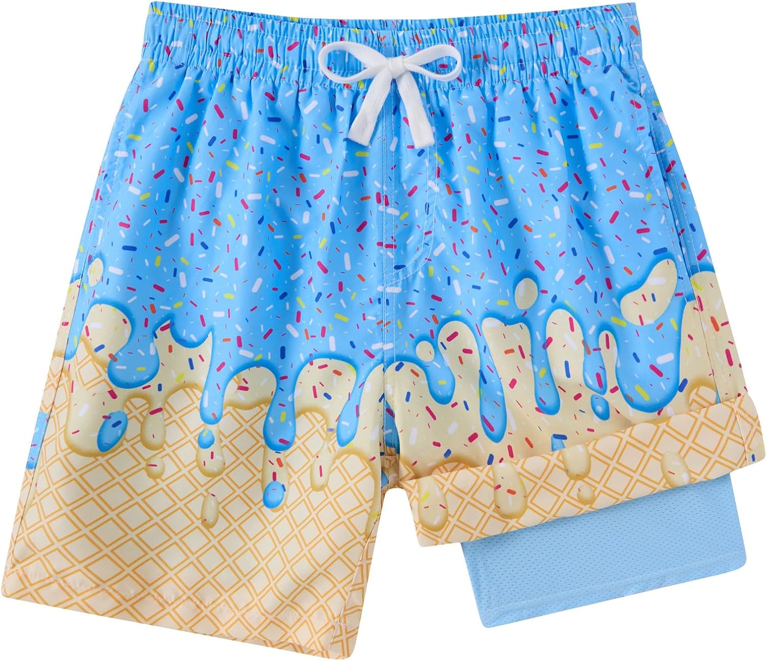 westwolf Boys Swim Trunks with Compression Liner Casual Bathing Suit for Kids Swim Shorts 6-18 Years