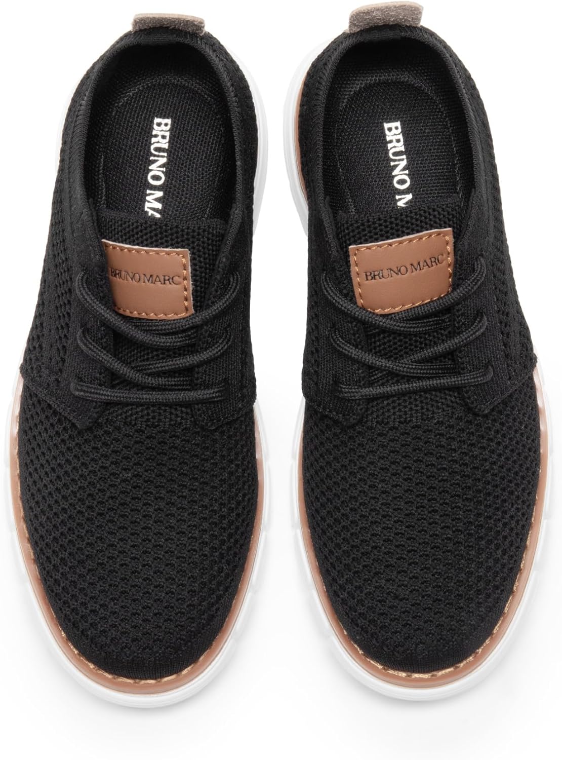 Bruno Marc Boy's Mesh Sneakers Oxfords Casual Dress Lace-Up Lightweight Walking Shoes - Image 4