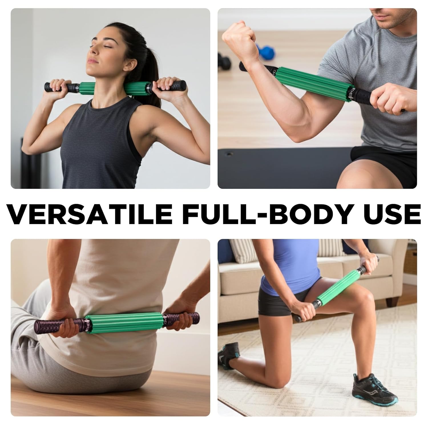 THERABAND Roller Massager +, Muscle Roller Stick for Self-Myofascial Release, Deep Tissue Massage Rolling Pin, Trigger Point Release, Muscle Soreness, Best Gifts for Runners, Athletes, Crossfit - Image 7