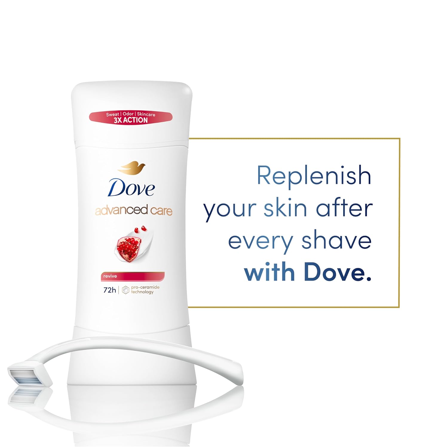 Dove Advanced Care Antiperspirant Deodorant for Women Twin Pack Revive 72 hour sweat and odor protection 2.6 oz (Packaging May Vary) - Image 6