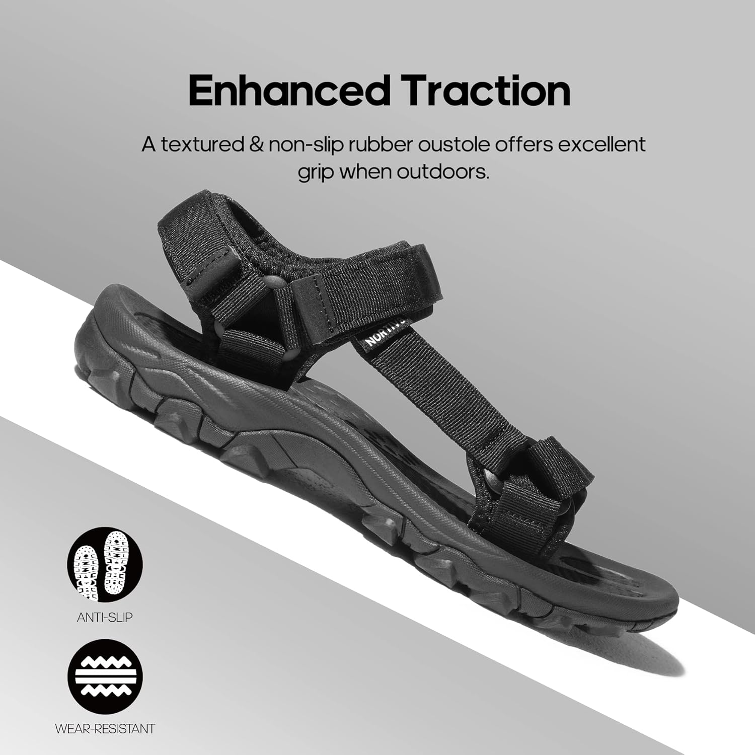 NORTIV 8 Men's Sandals Hiking Sports Lightweight Summer Water Arch Support River Open Toe Athletic Trail Outdoor Walking Sandals Longdo - Image 3