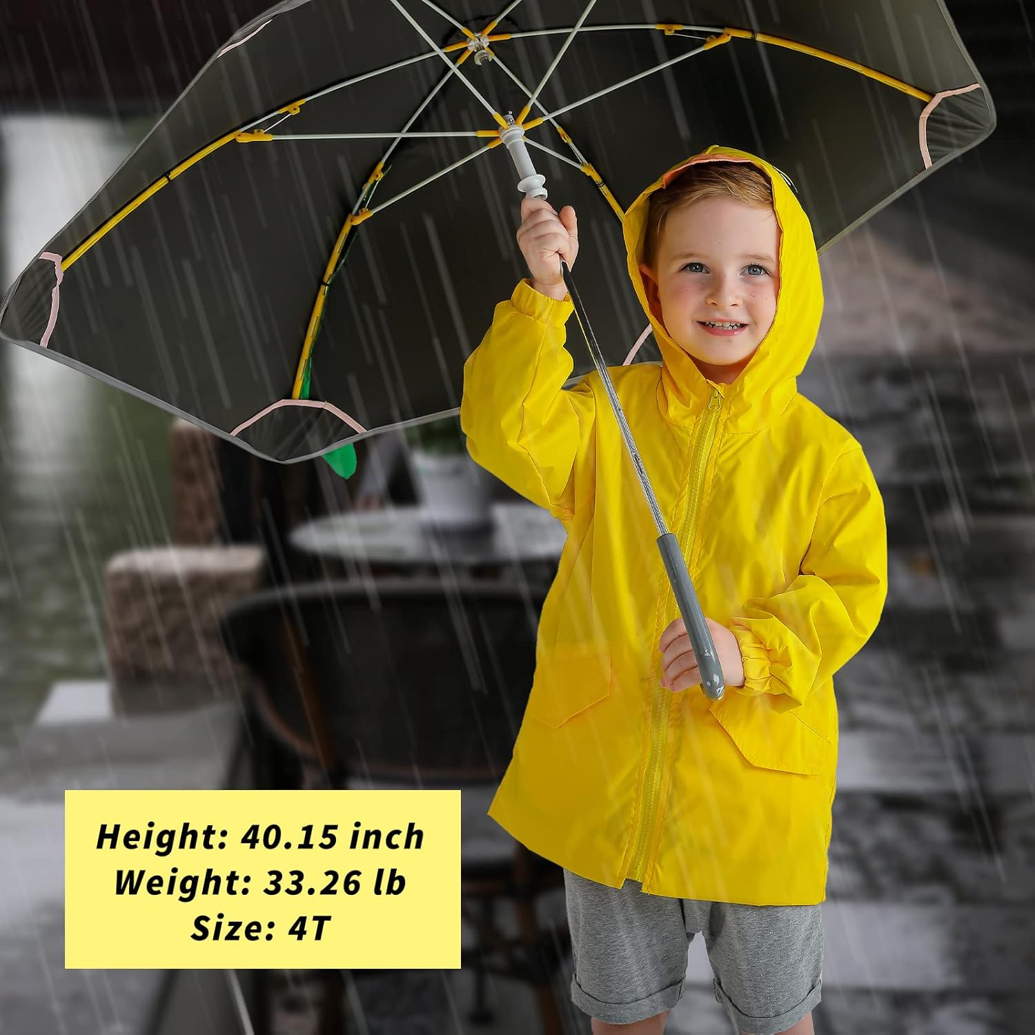 YOUNGER TREE Toddler Baby Boy Girl Duck Raincoat Cute Cartoon Hoodie Zipper Coat Outfit - Image 2
