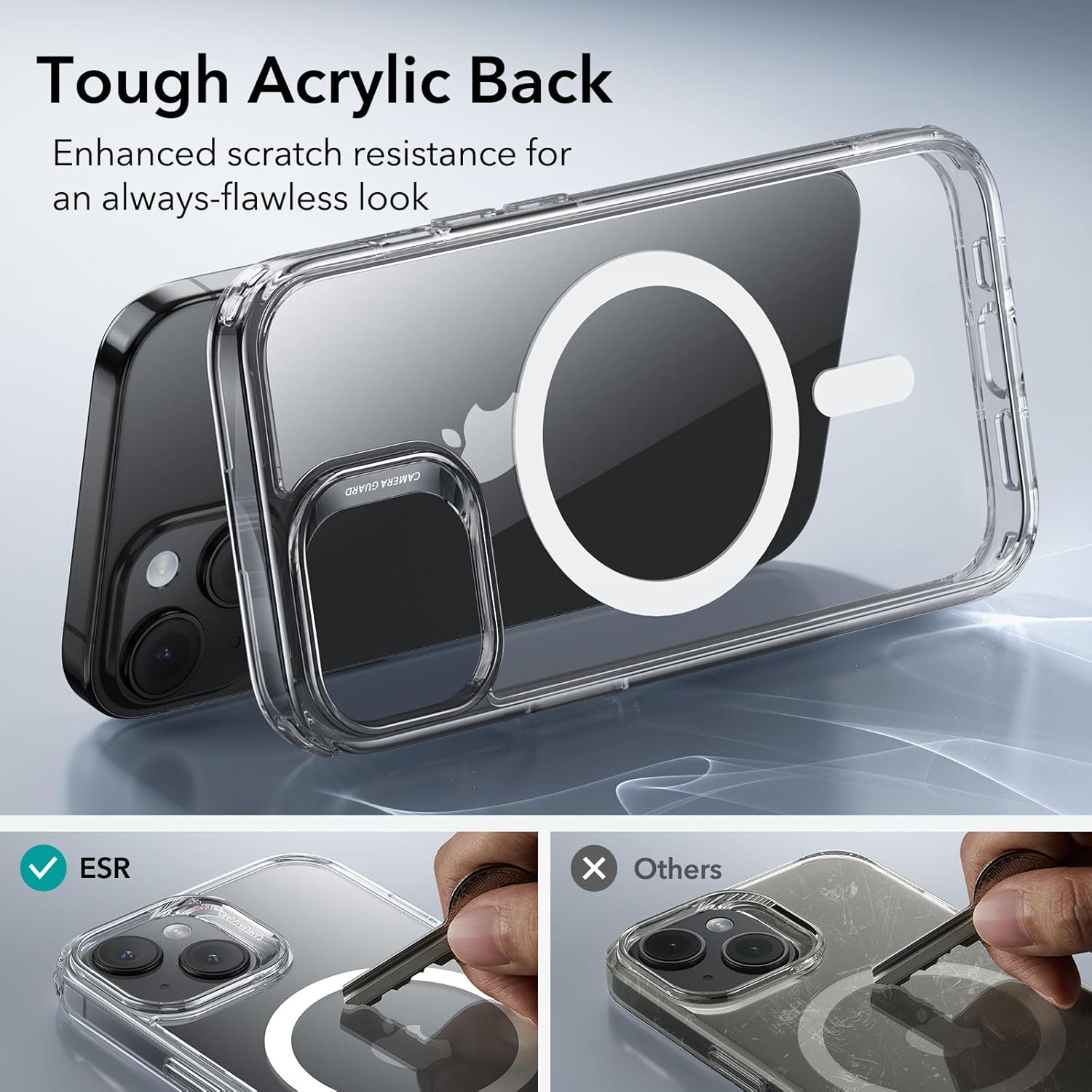 ESR for iPhone 15 Case, Compatible with MagSafe, Military-Grade Protection, Yellowing Resistant, Scratch-Resistant Back, Magnetic Phone Case for iPhone 15, Classic Series, Clear - Image 6