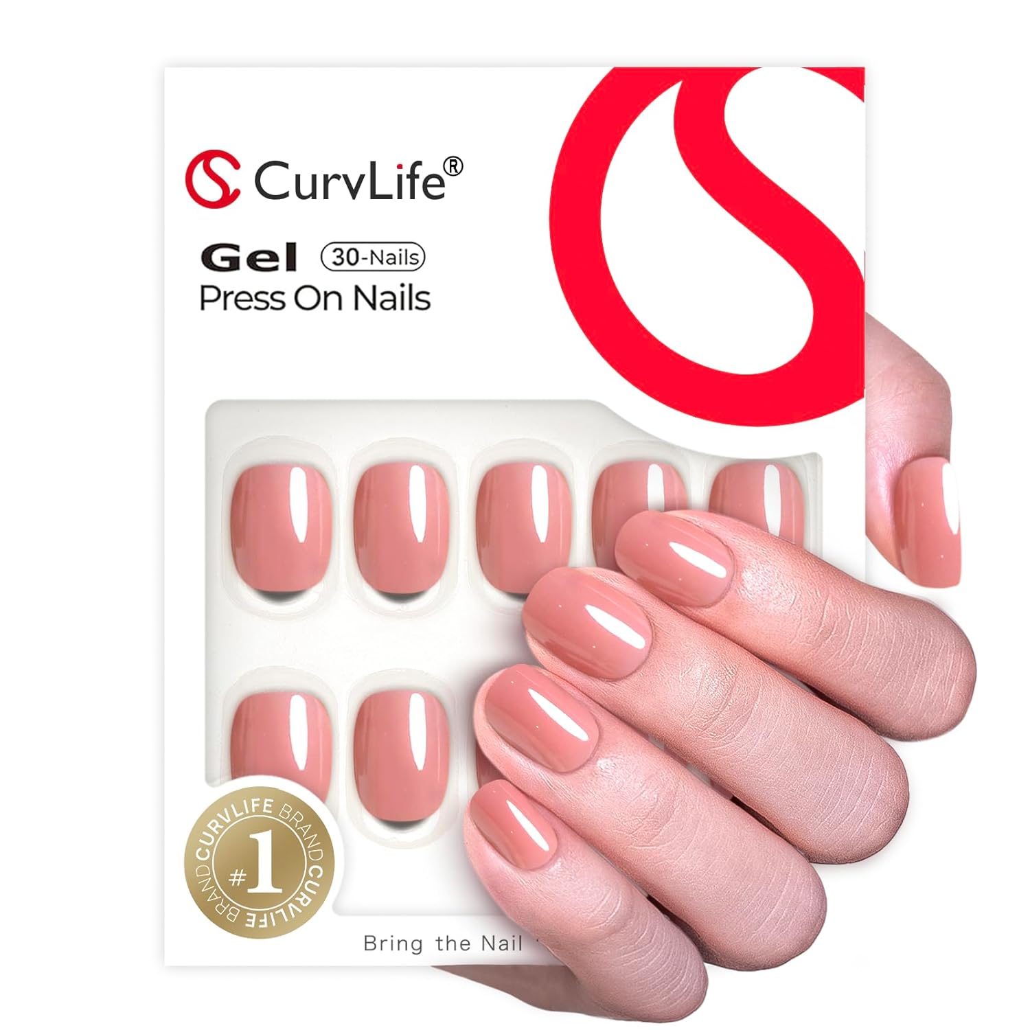 Curvlife Soft Gel Extra Short Press on Nails, 30Pcs Honey Peach Pink Oval Acrylic Fake Nails with Design Full Cover for Women Reusable Nail Kit with Nail Glue Adhesive Tabs - Image 9