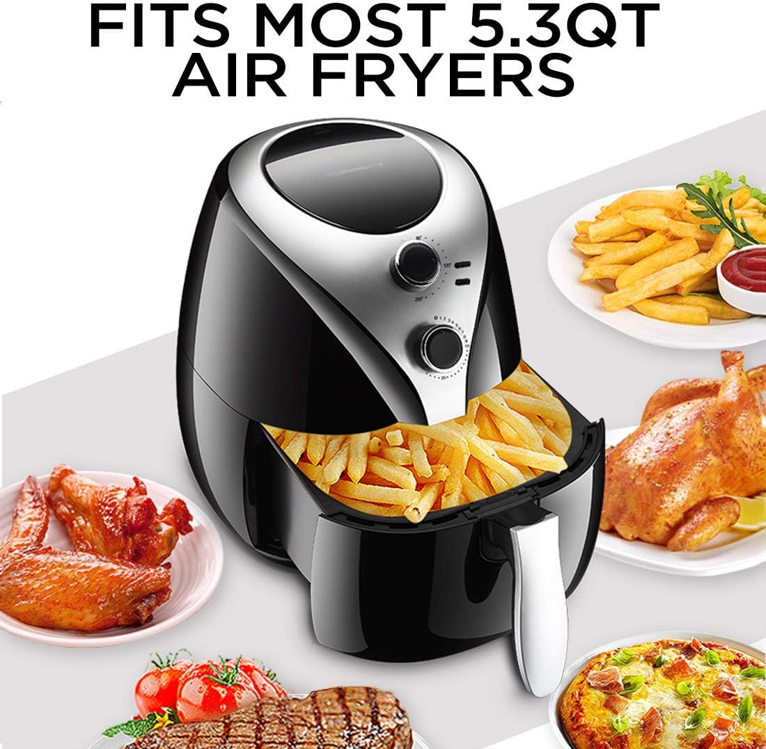 Air Fryer Accessories, Set of 12 Fit for 5.3Qt and Larger Air Fryer with Cake & Pizza Pan, Metal Holder, Skewer Rack & Skewers, etc, Nonstick Coating, Dishwasher Safe - Image 6