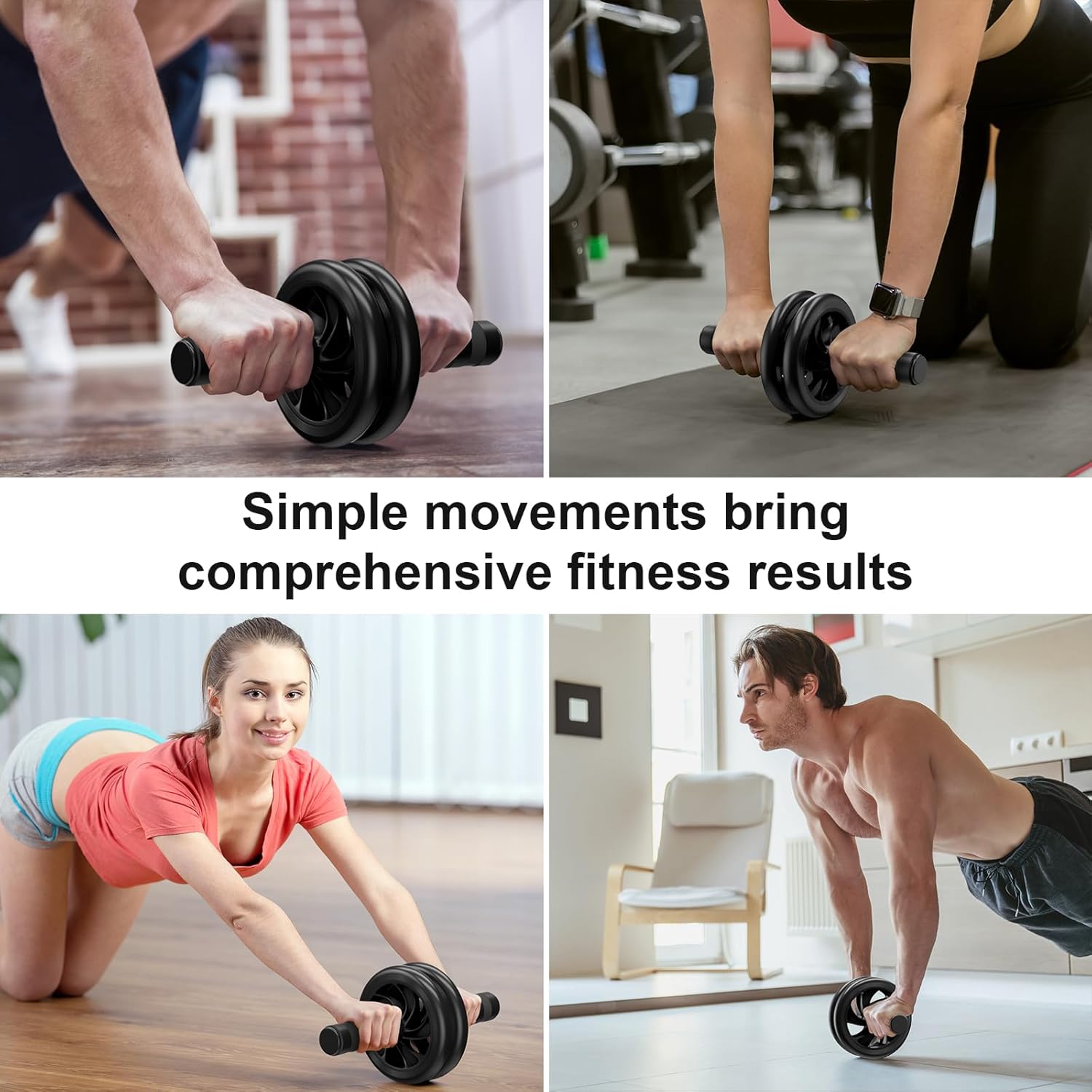 Abdominal Wheel, Ab Roller for Abdominal Exercise Machine, Abs Workout Equipment, Core Strengthening Trainer Fitness Belly Training, Entrainement maison equipement. accessories gym stuff - Image 2