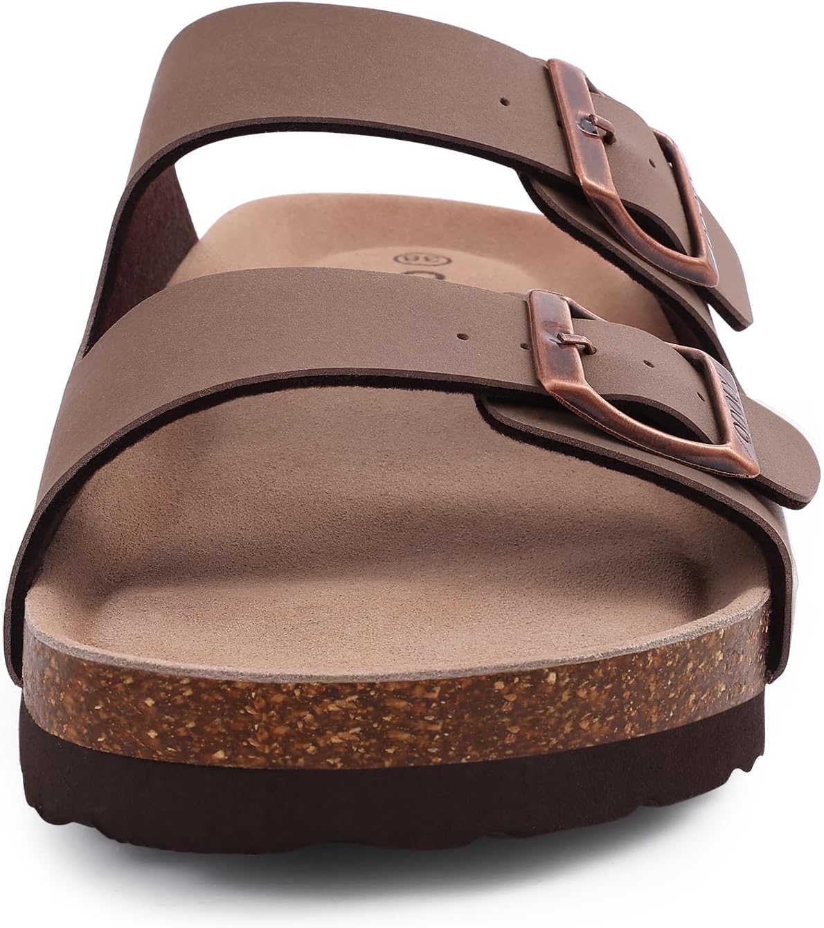 ODOLY Unisex Cork Footbed Slide Sandal, Arch Support Summer Outdoor Sandals with Adjustable Buckle for Women and Men - Image 4