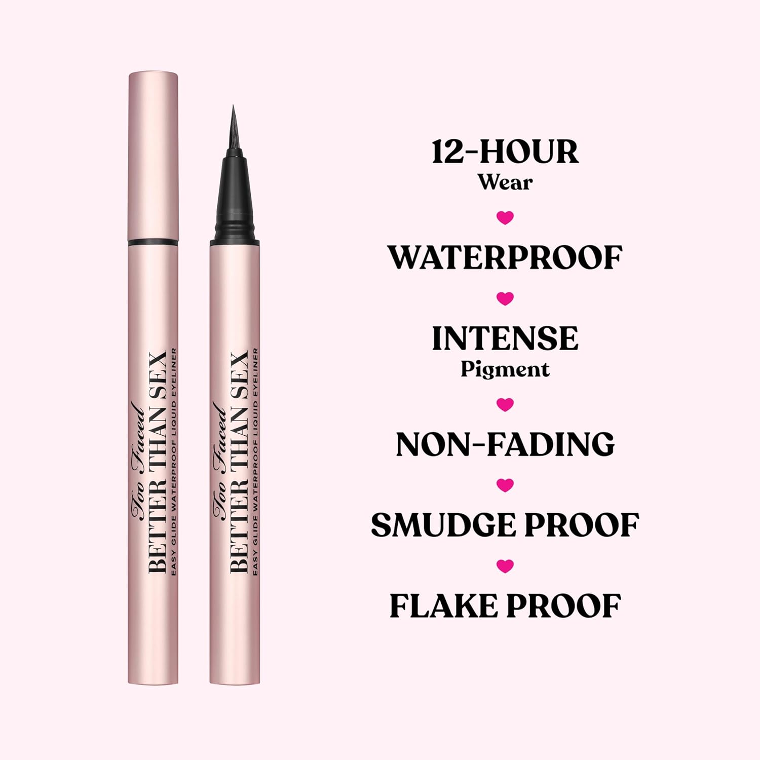 Too Faced Better Than Sex Easy Glide Liquid Eyeliner | Flake & Waterproof Liquid Eyeliner For Intense Pigment, 0.02 Fl Oz - Image 5