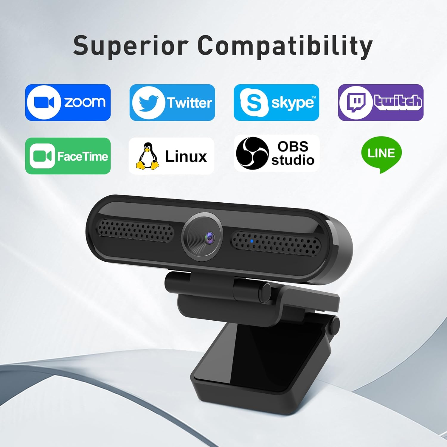 saylas 2K Webcam with Microphone, 78°FOV FHD PC Camera with 2K/30fps, 1080P/60fps, Privacy Cover, Plug & Play USB Web Cam, Autofocus, External Webcam for PC, Computer Web Camera for Laptop, Mac, Zoom - Image 8