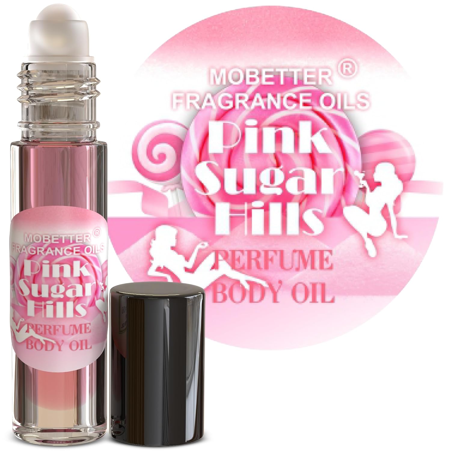 MOBETTER FRAGRANCE OILS Pink Sugar Hills Women Perfume Body Oil, notes of raspberry, cotton candy, and vanilla, creating a floral and fruity scent, travel size long lasting scent - Image 2
