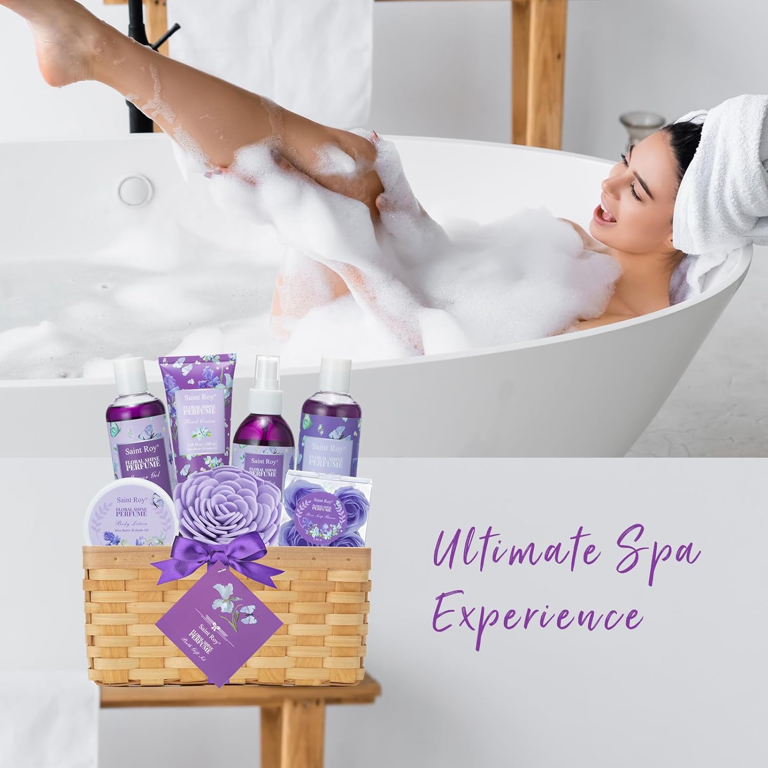 Mothers Day Gifts for Women, Bath & Shower Gifts for Women, Perfume Bath and Body Gift Basket, Skin Care Set, Spa Kit, Self-Care Set, Home Spa Gift, Relaxation Gift, Birthday, Christmas, Anniversary - Image 5