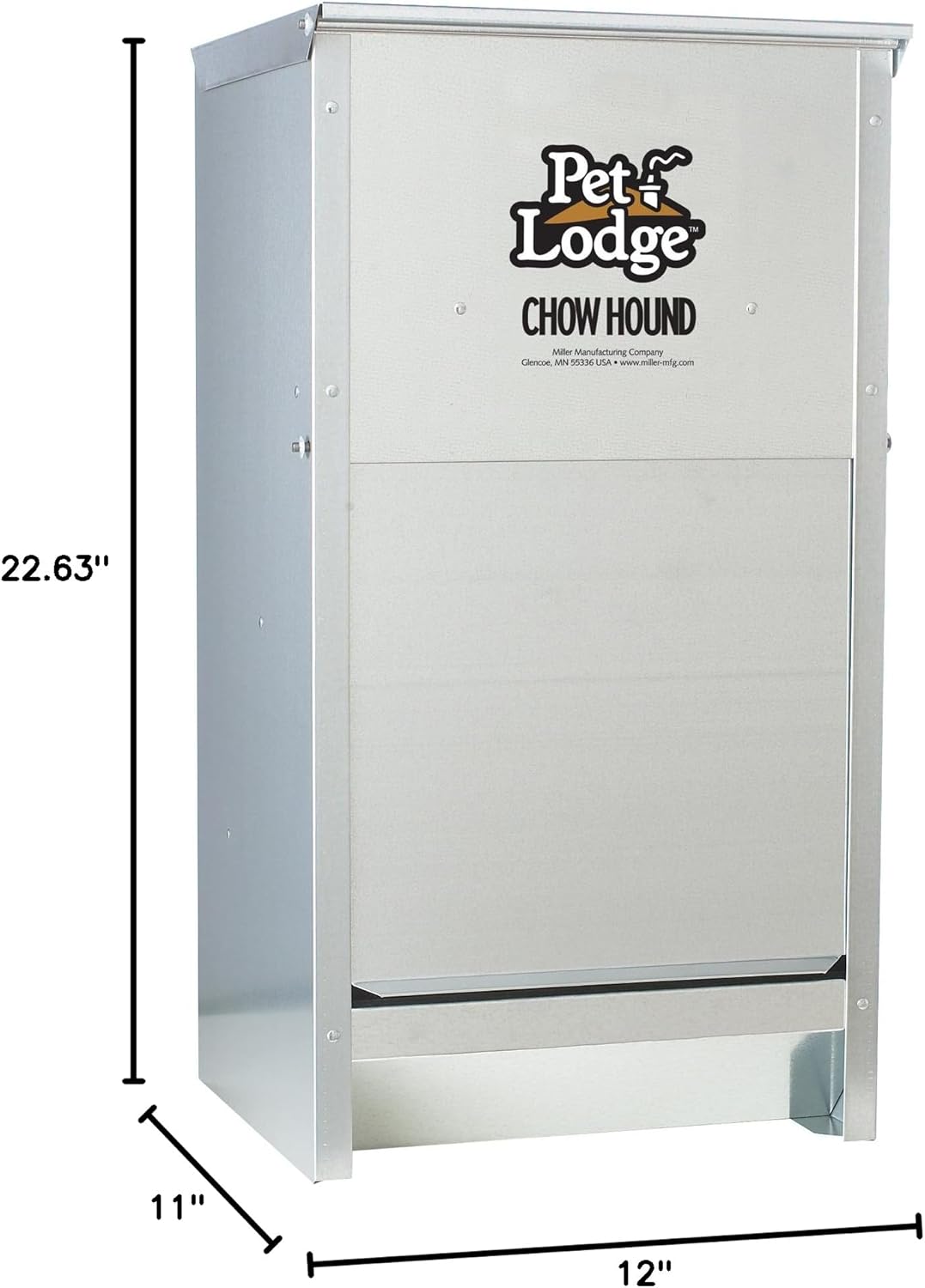 Pet Lodge® Automatic Dog Feeder | Chow Hound Outdoor Pet Feeder | Tough Galvanized Steel | Made in USA (25 lb) - Image 2