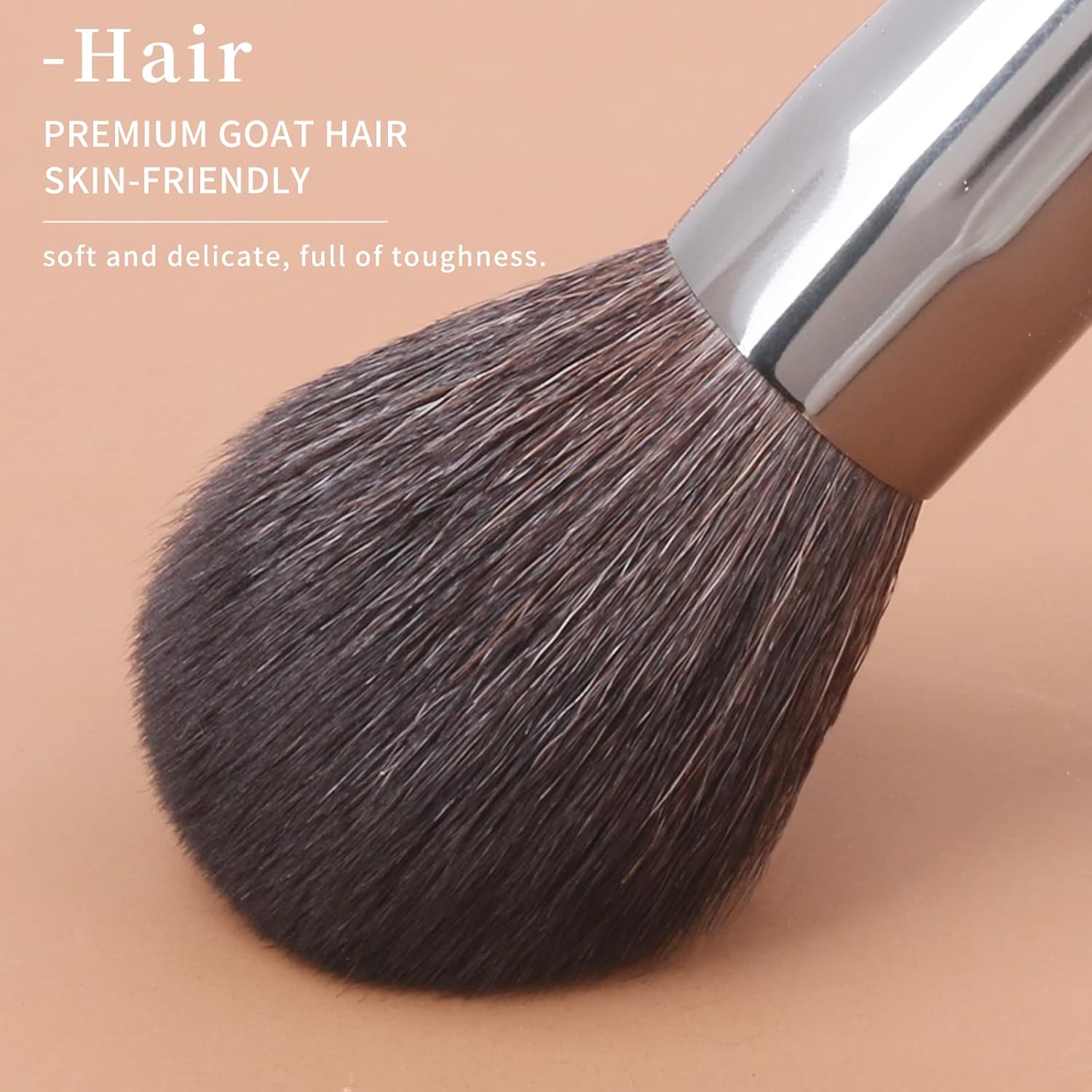 Deluxe Natural Goat Hair Makeup Brush Set with Case, 24 Cosmetic Brushes Makeup Set, Wooden Natural Makeup Brushes, Natural Bristle Makeup Brush, Natural Hair Makeup Brushes Set Professional. - Image 8