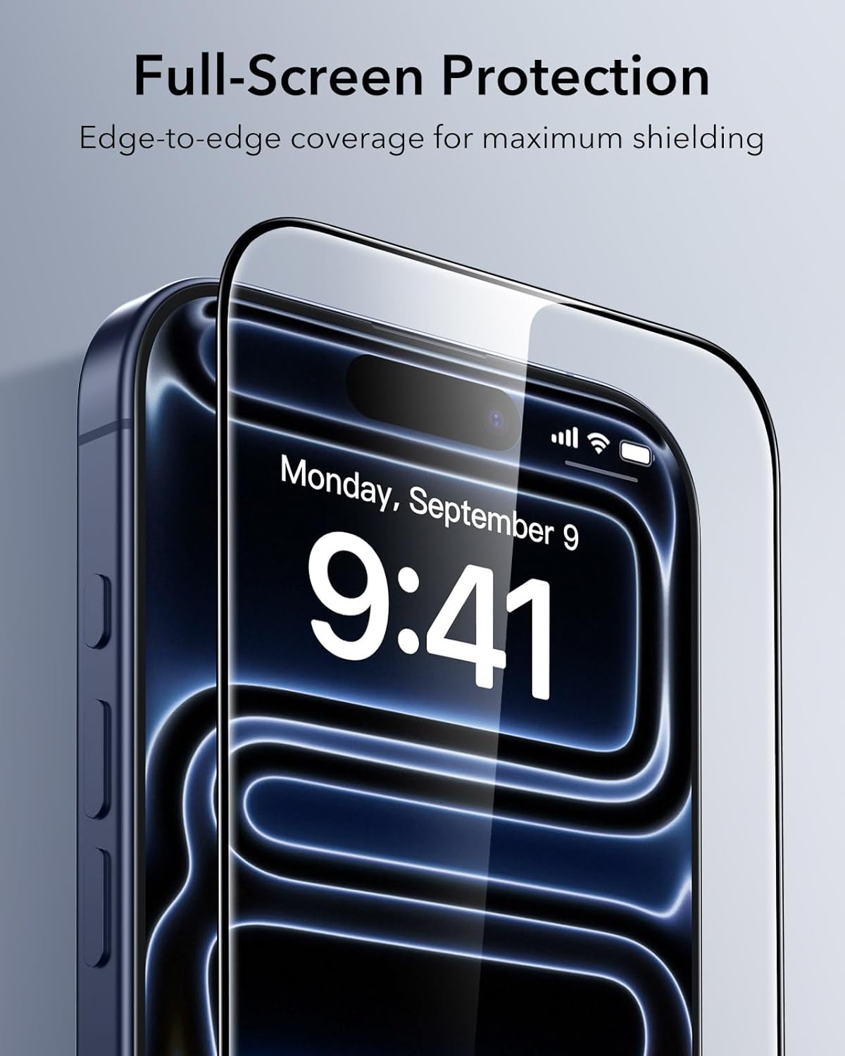 ESR 3 Pack of iPhone 17/iPhone 16 Pro Screen Protector, Military-Grade Shatterproof, 9H Hardness, Full Coverage Tempered Glass with Ultra Fit Tray - Image 6