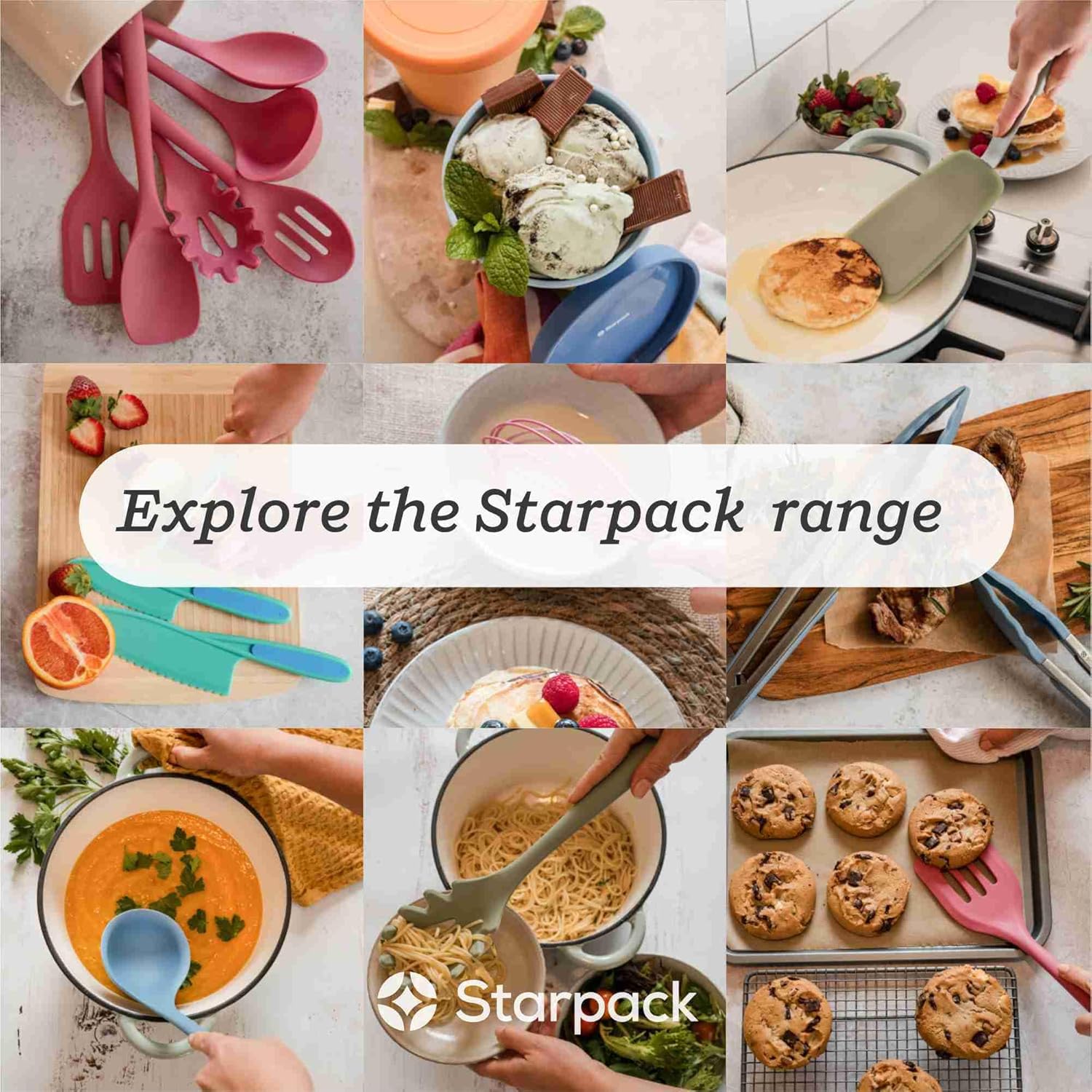 Starpack 'Stir & Serve' Silicone Cooking Utensils Set (5 Pcs) - 10.5" - Kitchen Utensil Set Heat Resistant to 600°F - Kitchen Utensils for Nonstick Cookware - Silicone Utensil Set for Mixing & Cooking - Image 9