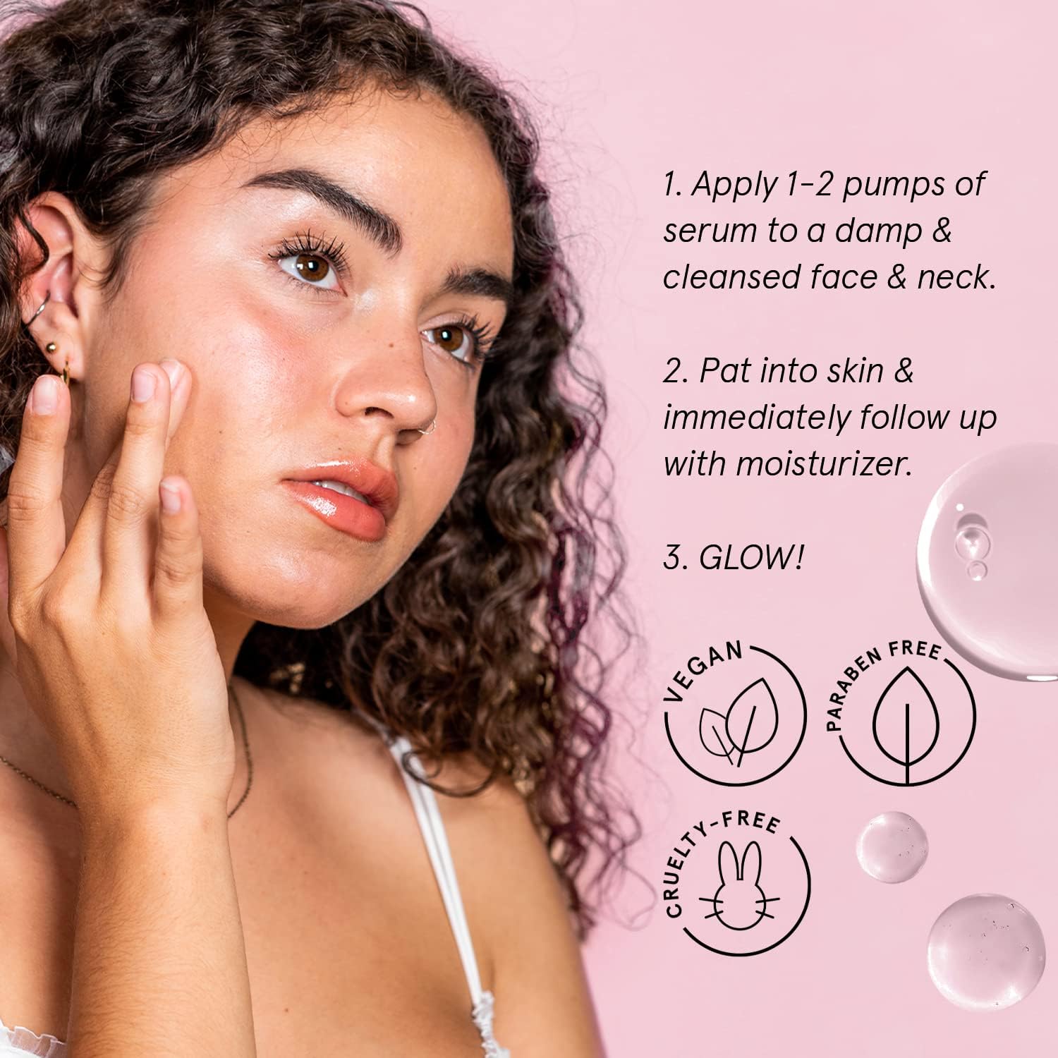 grace & stella Award Winning Hyaluronic Acid Serum (50ml/1.7 fl oz) Hydrating Hyaluronic Acid Serum for Face - Acido Hialuronico for Women - Remove Fine Lines, Wrinkles, Anti Aging - Vegan Skincare - Image 5