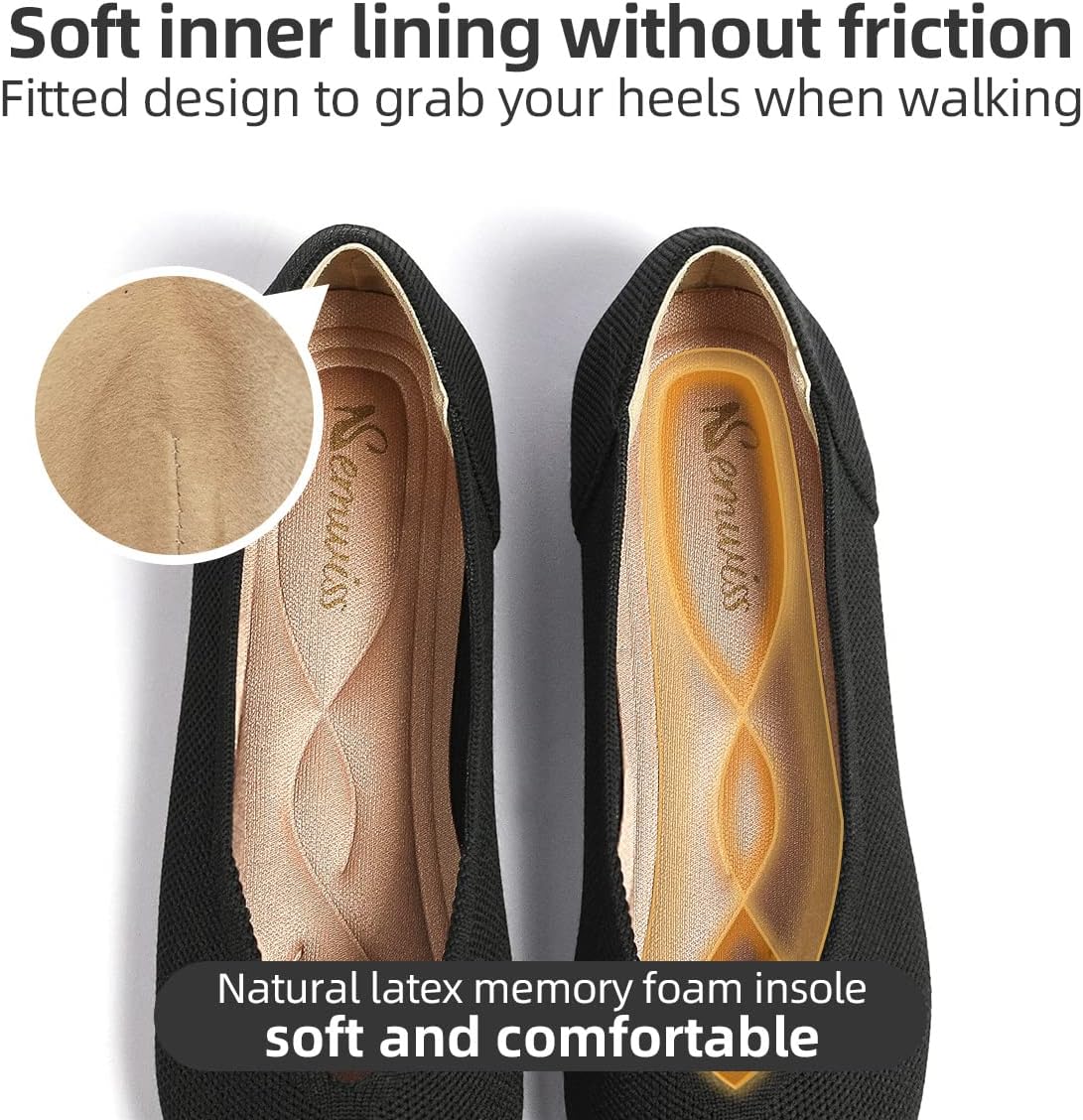 Semwiss Women's Ballet Flats Comfortable Casual Dressy Shoes,Work Flats Office Shoes Pointed Toe Leopard Flats. - Image 3