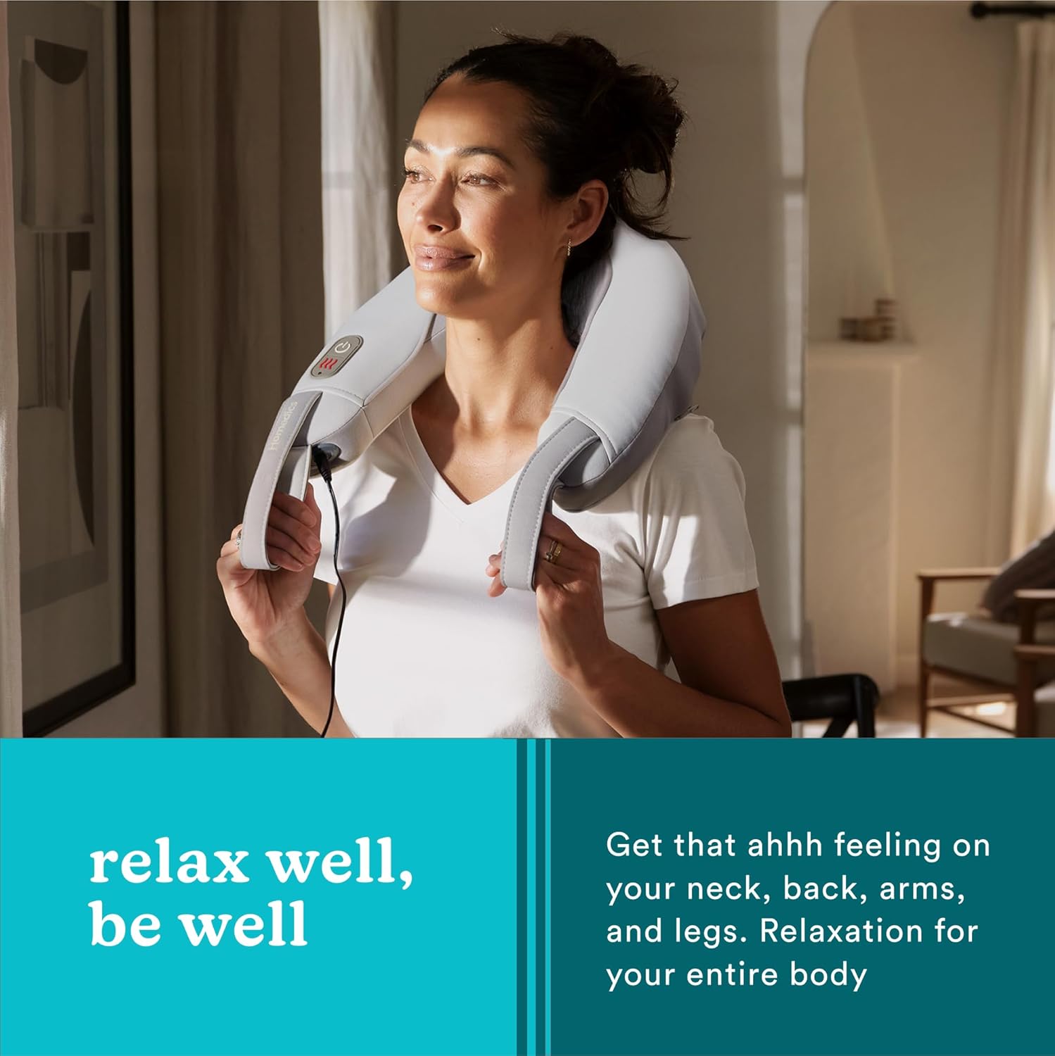 Homedics Pro Therapy Vibration Neck Massager with Soothing Heat, Portable Pain Relief Massage for Stiff Neck Muscles, Soothing Heat for Tension and Stress Release, Customizable Speeds - Image 7