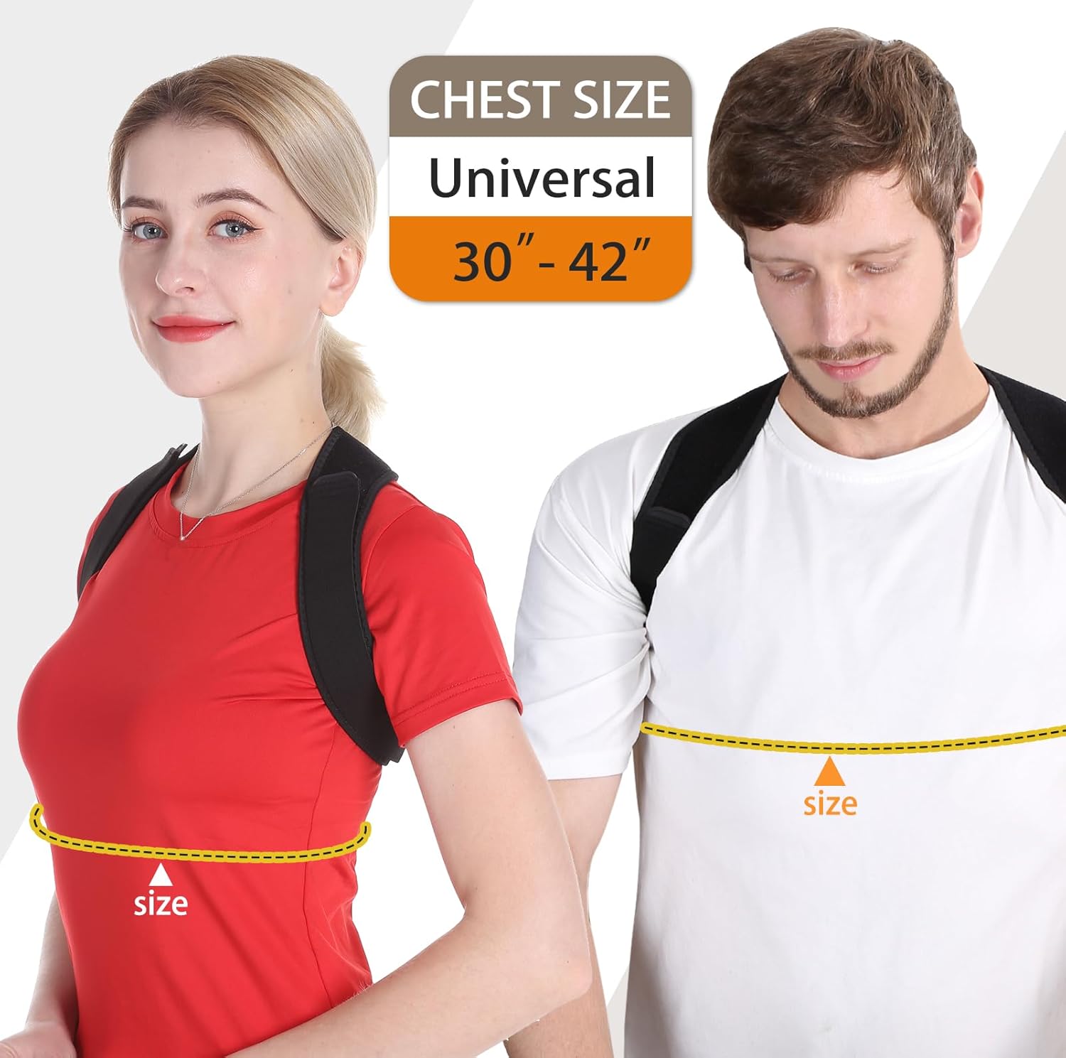 Schiara Posture Corrector for Men and Women, Comfortable Upper and Back Brace, Adjustable Back Straightener Support for Back, Shoulder and Neck - Image 3