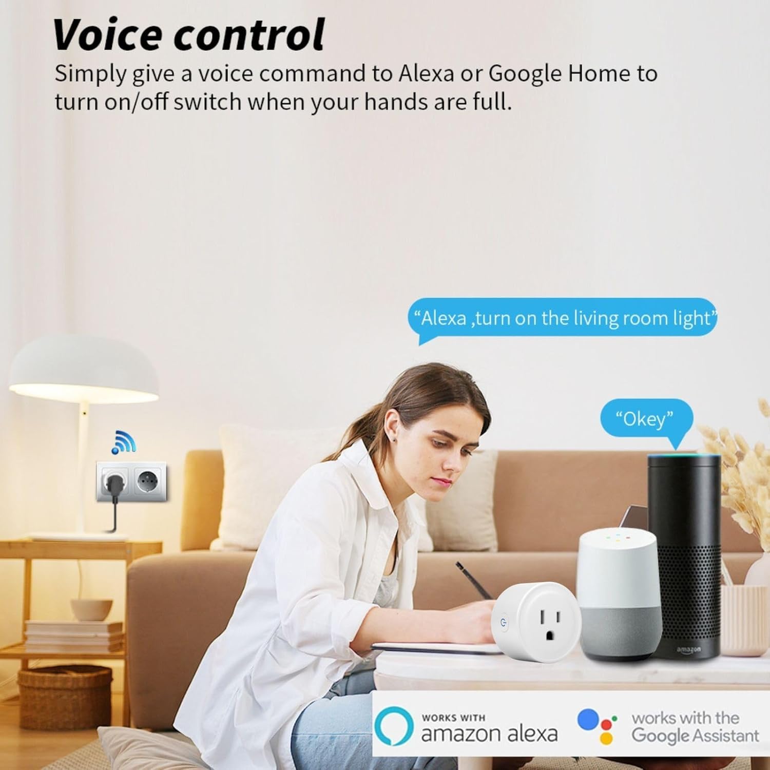 WiFi Smart Plug | Compatible with Alexa & Google Home | WiFi Outlet for Remote Control & Timer and Schedule Function | No Hub Required | Safety Certified (2Pack) - Image 3