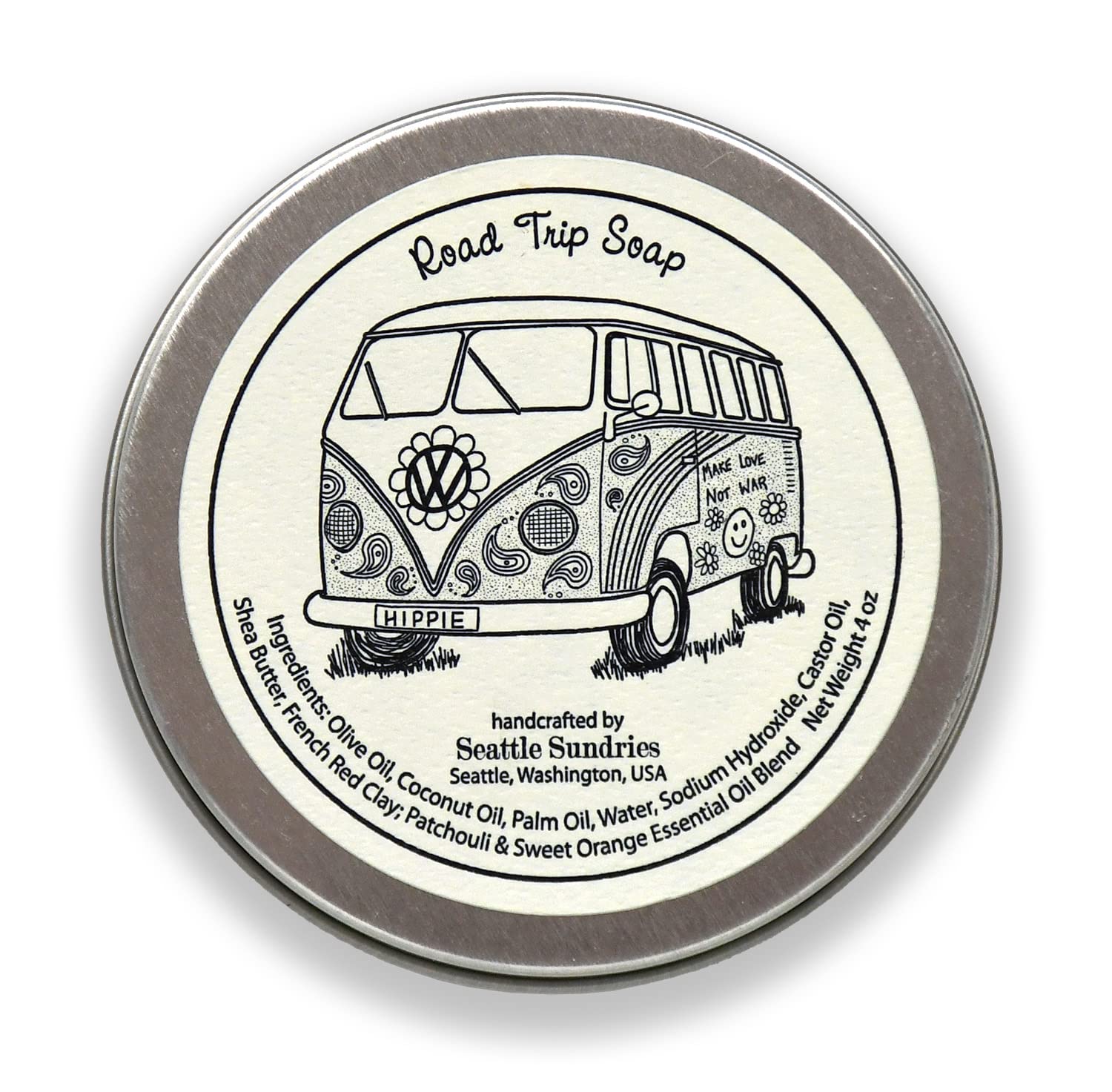 Seattle Sundries Patchouli Soap Bar for Women & Men - 1 (4oz) Handmade Bar Soap in a Retro Gift Tin - Boho Aesthetic Stocking Stuffer Idea - Image 2