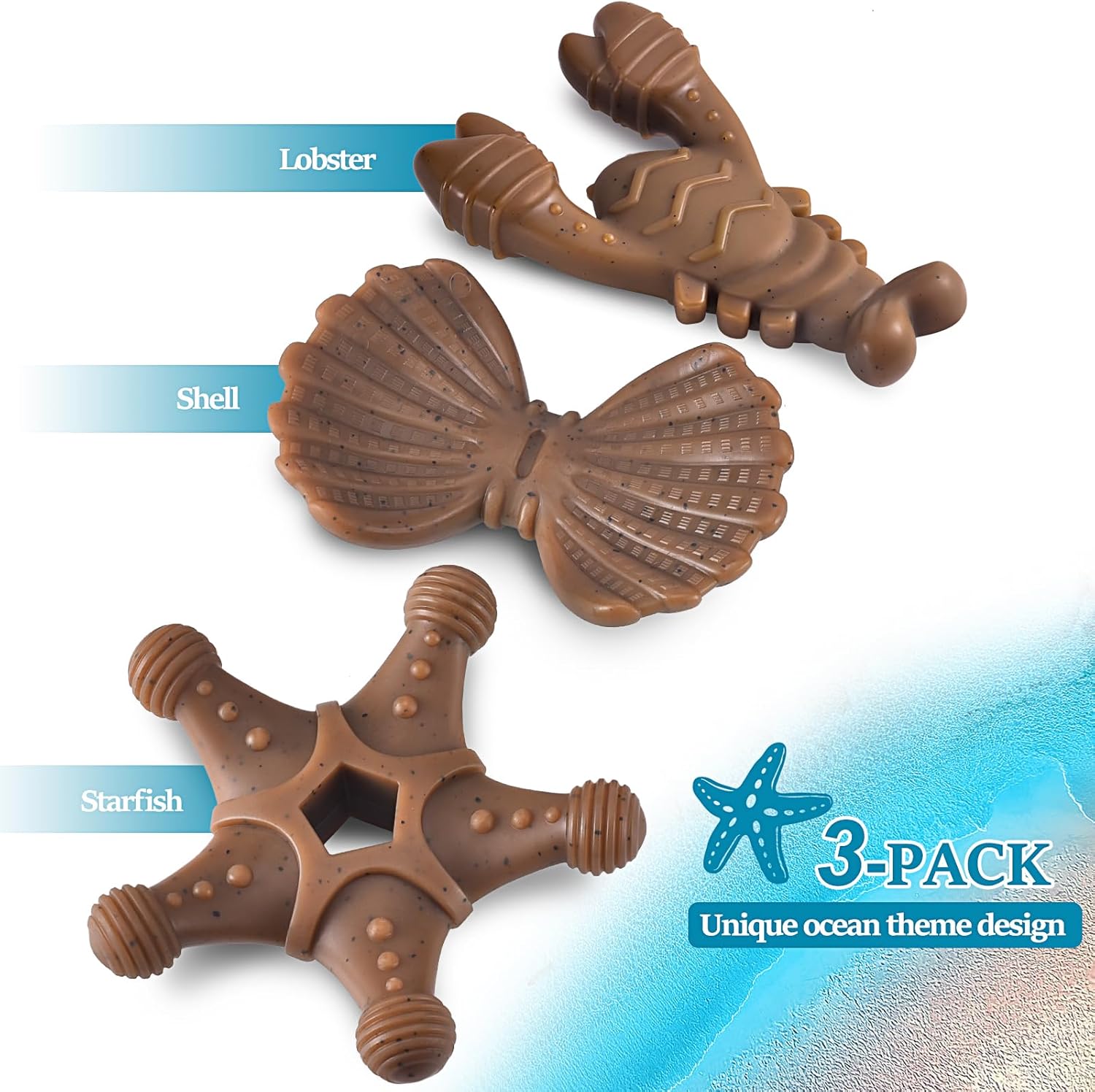 NEZIN Dog Toys for Aggressive Chewers, Indestructible Toys for Large Dogs, Dog Chew for Large Medium Small Breed, 3 Pack Super Chewer with Tough Nylon, Gift for Dogs - Image 2