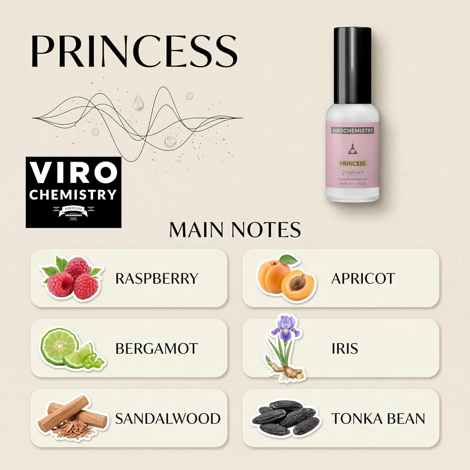 Pheromones For Women (Princess) - Elegant, Ultra Strength Organic Fragrance Body Perfume Spray (1 Fl. Oz Spray) (Human Grade Pheromones to Attract Men) - Image 3
