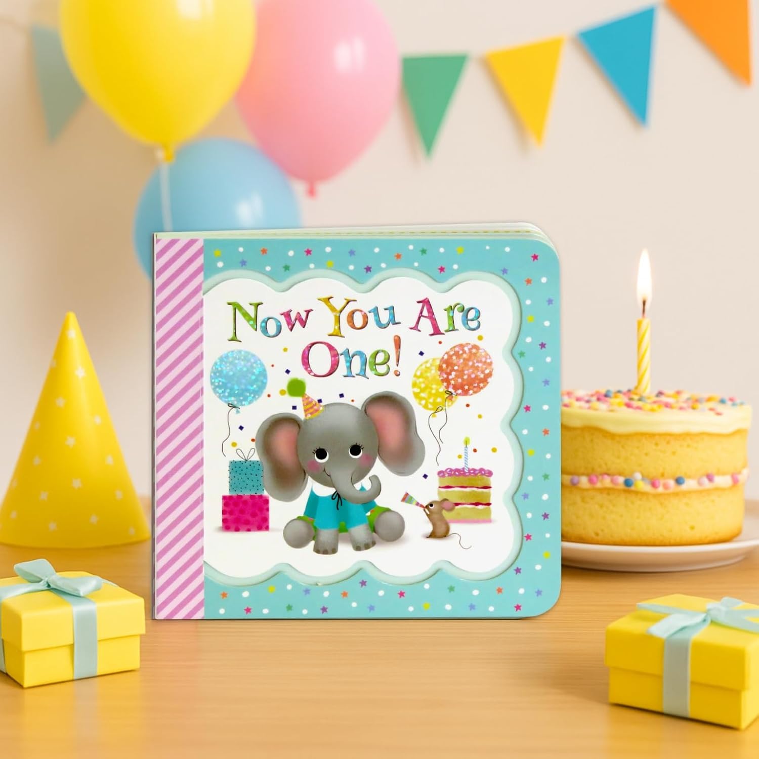Now You Are One: Little Bird Greetings, Greeting Card Board Book with Personalization Flap, 1st Birthday Gifts for One Year Olds - Image 12