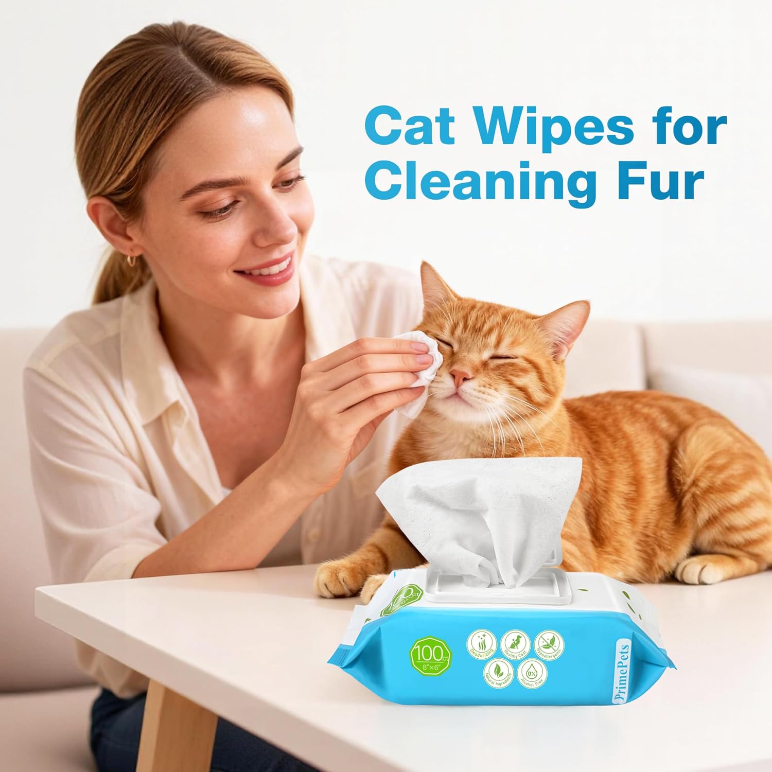 Prime Pets Dog Wipes for Paws and Butt, 600 Count, Pet Wipes for Dogs & Cats, 100% Fragrance Free, Deodorizing Puppy Wipes for Cleaning Face Eyes Ears Paws Teeth Body - Image 6