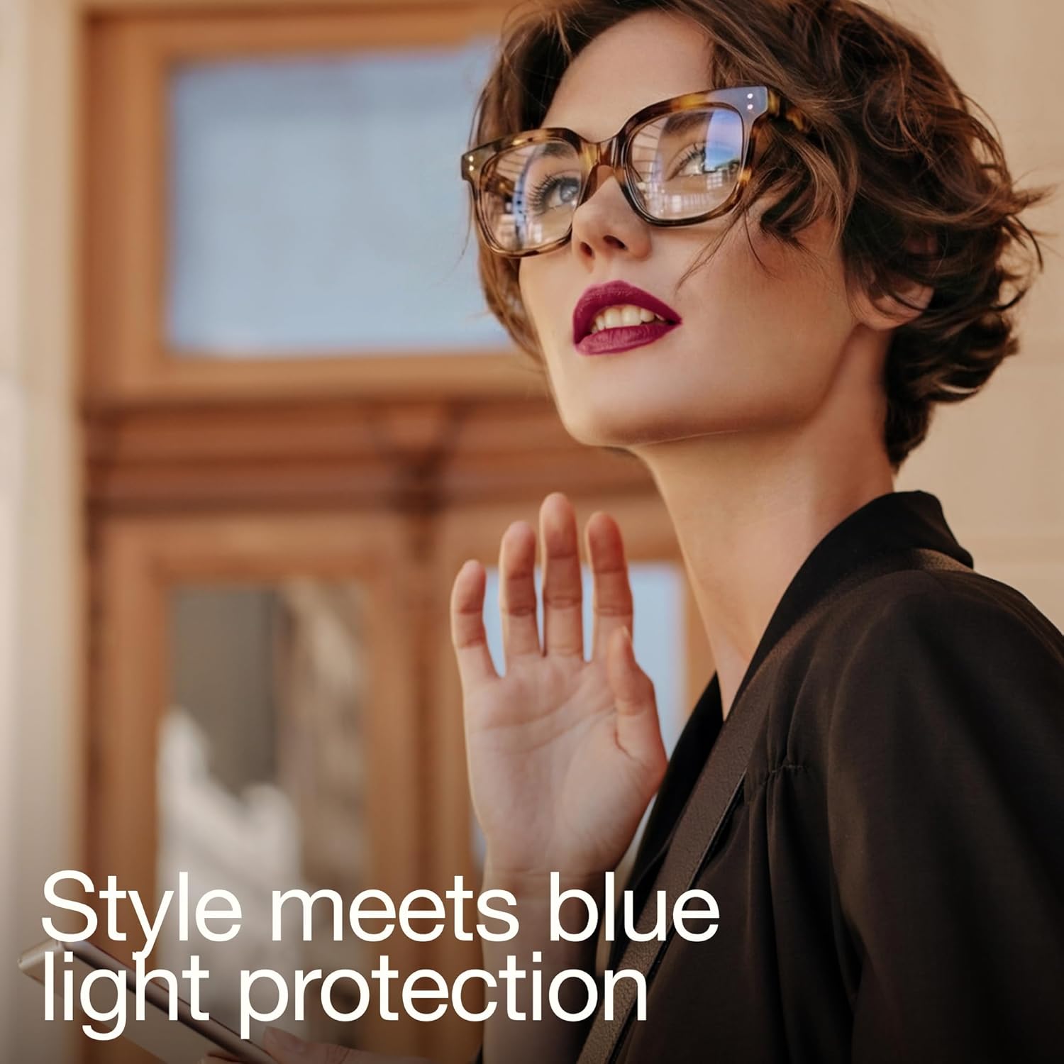 miyya Blue Light Glasses for Women & Men – Oversized UV & Blue Light Blocker Chunky Frames, Stylish Eyewear Accessories - Image 2