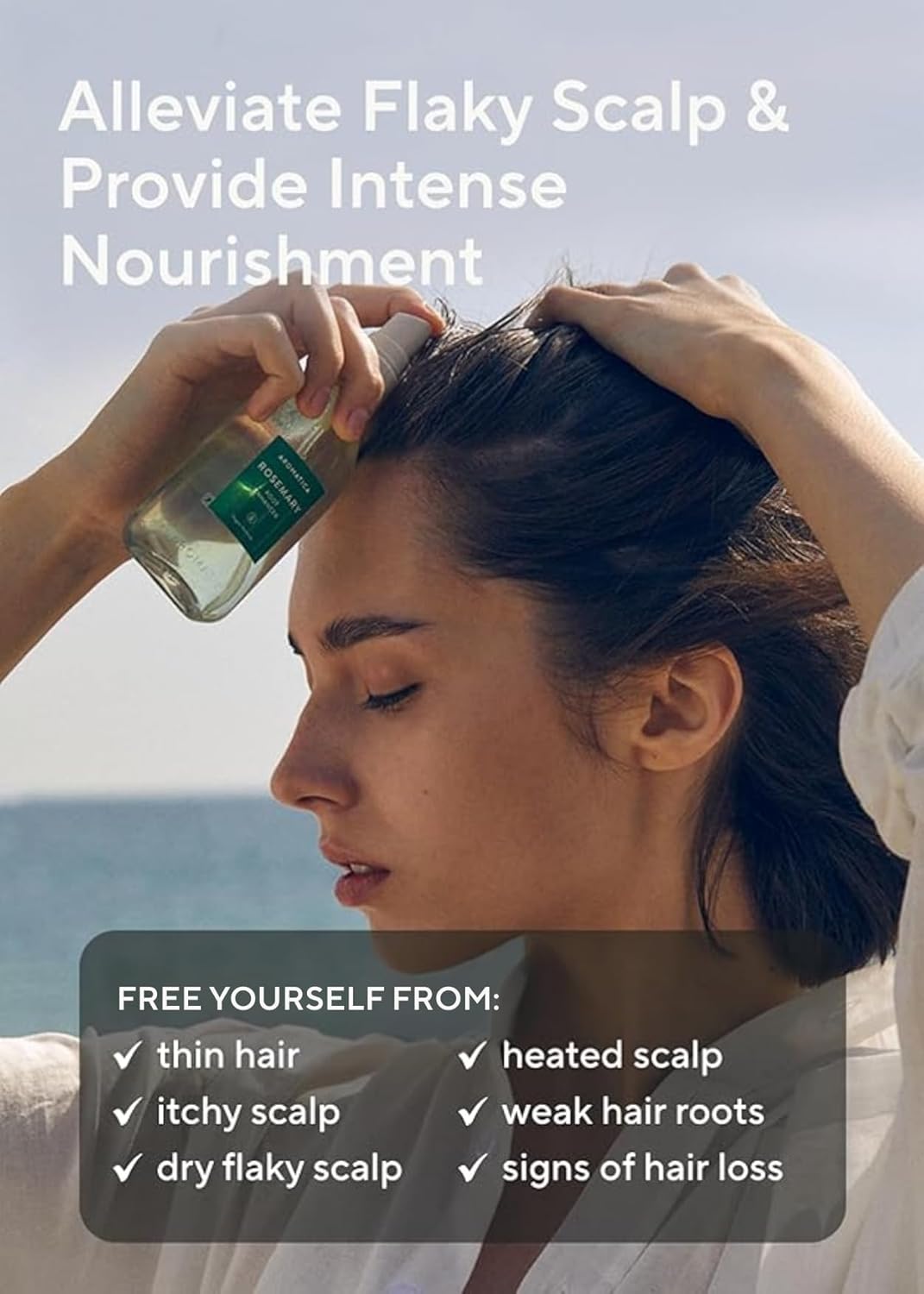 AROMATICA Root Enhancer Rosemary Water for Hair Growth spray - with Rosemary hair oil & caffeine & biotin - Korean hair care for hair thinning & hair loss - free from silicone, paraben and sulfate - Image 3