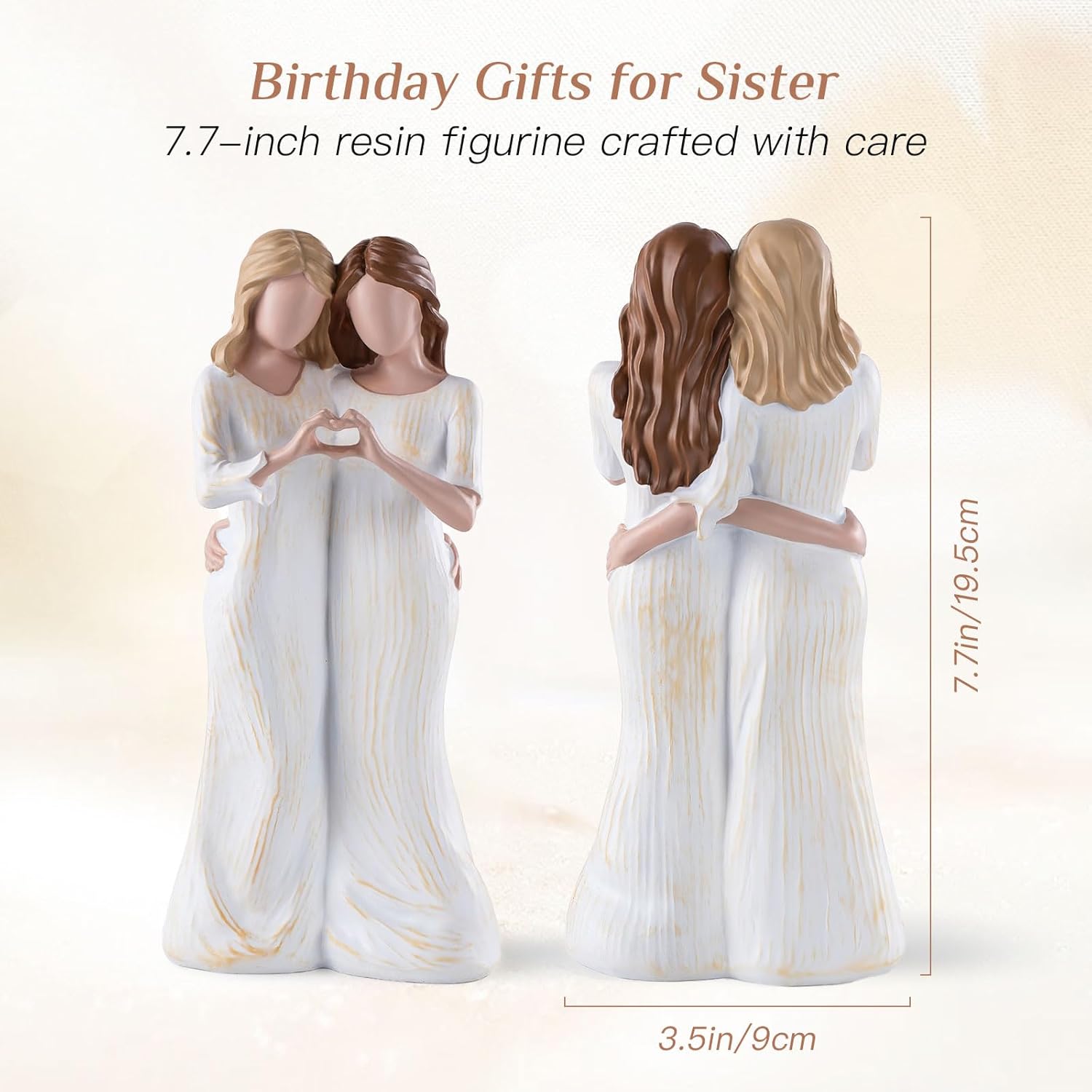 Sister Figurines - Best Friends Gifts for Women, Bestie Friendship Christmas & Birthday Gift - Image 4