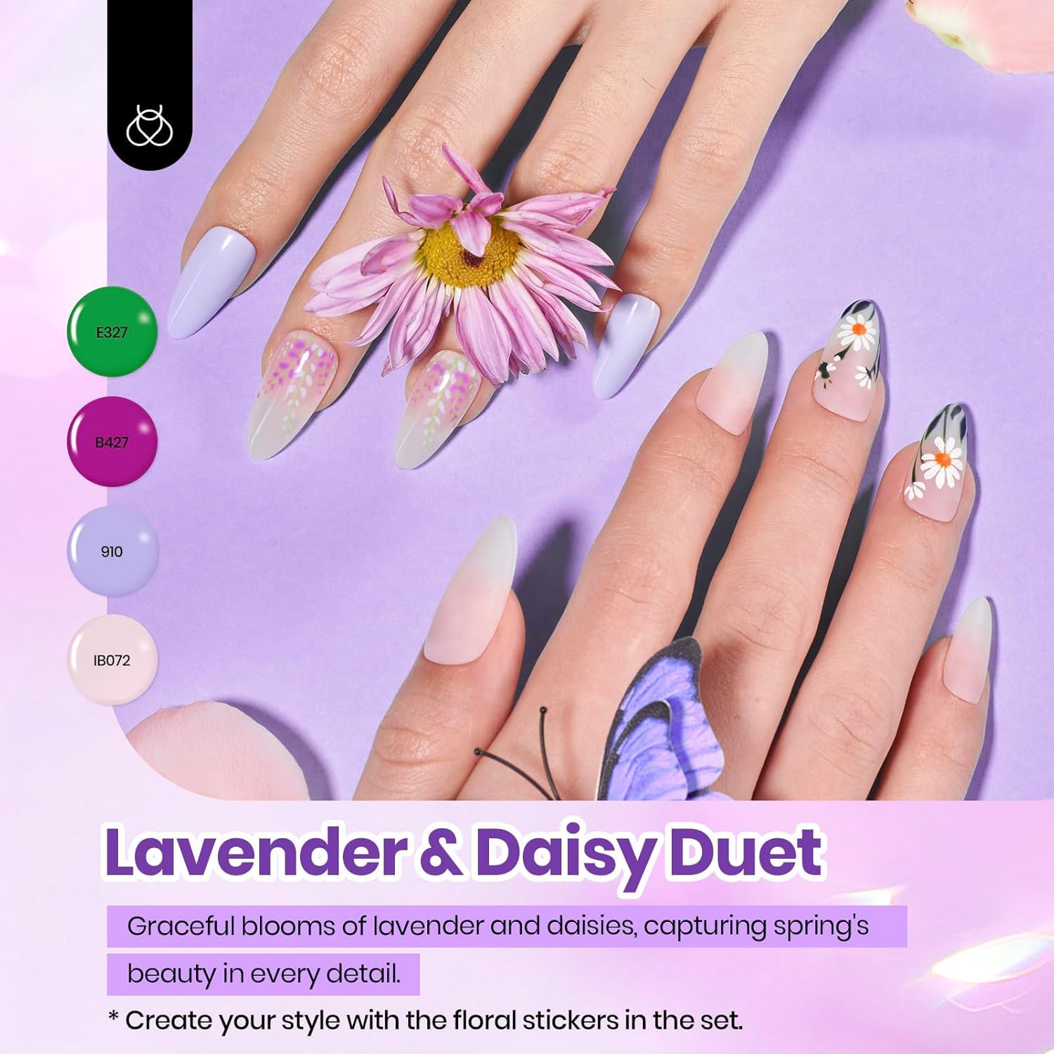 beetles Pastel Gel Polish Set - Petal Symphony Collection, 40 Pcs 36 Colors Easter Gel Polish Set Spring Colors Pink Red Green Blue Color Gel with Base&Glossy Matte Top Coat UV LED Nail Art - Image 3