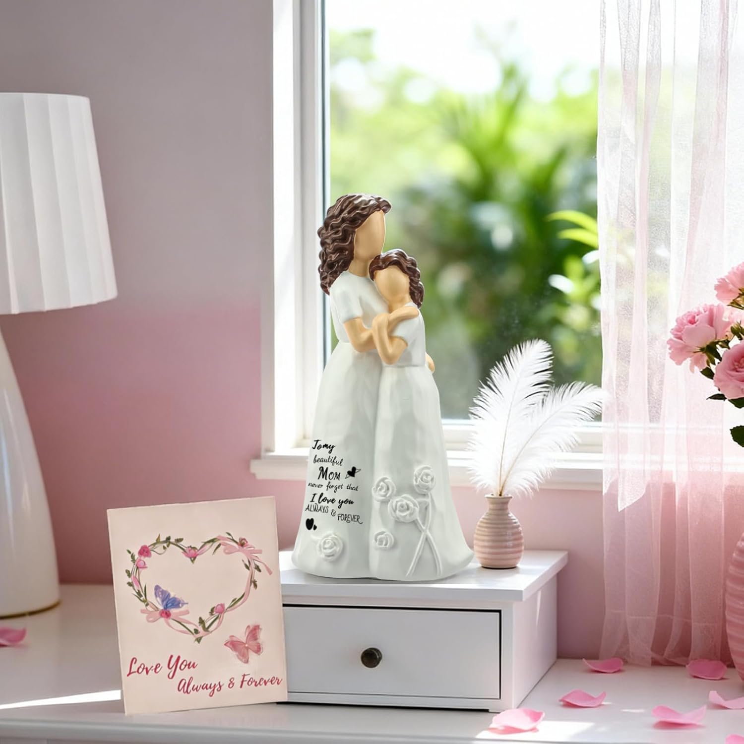 Mothers Day Mom Gifts for Mom from Daughter,Cool Birthday Gifts for Women Wife Christmas Stocking Stuffers Unique Gift Ideas for Mama Grandma Aunt Hand-Painted Figure Sculpture Presents - Image 4