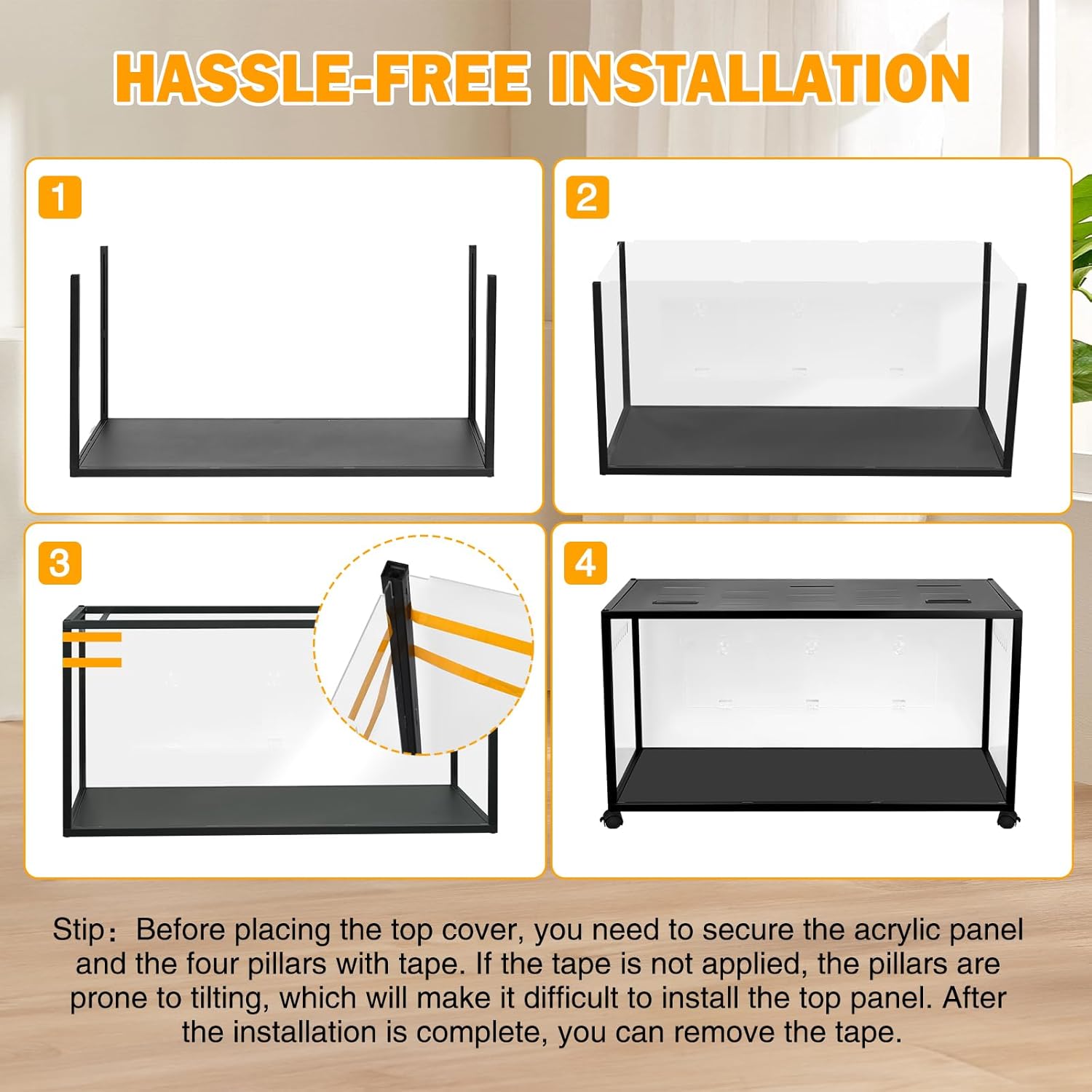 Hamster Cage, 360-Viewing Metal Rat Cage, Chewproof, Stackable Large Cage with Top Access, for Dwarf Syrian Hamster, Gerbil, Mouse (24 * 16 * 16IN) - Image 4