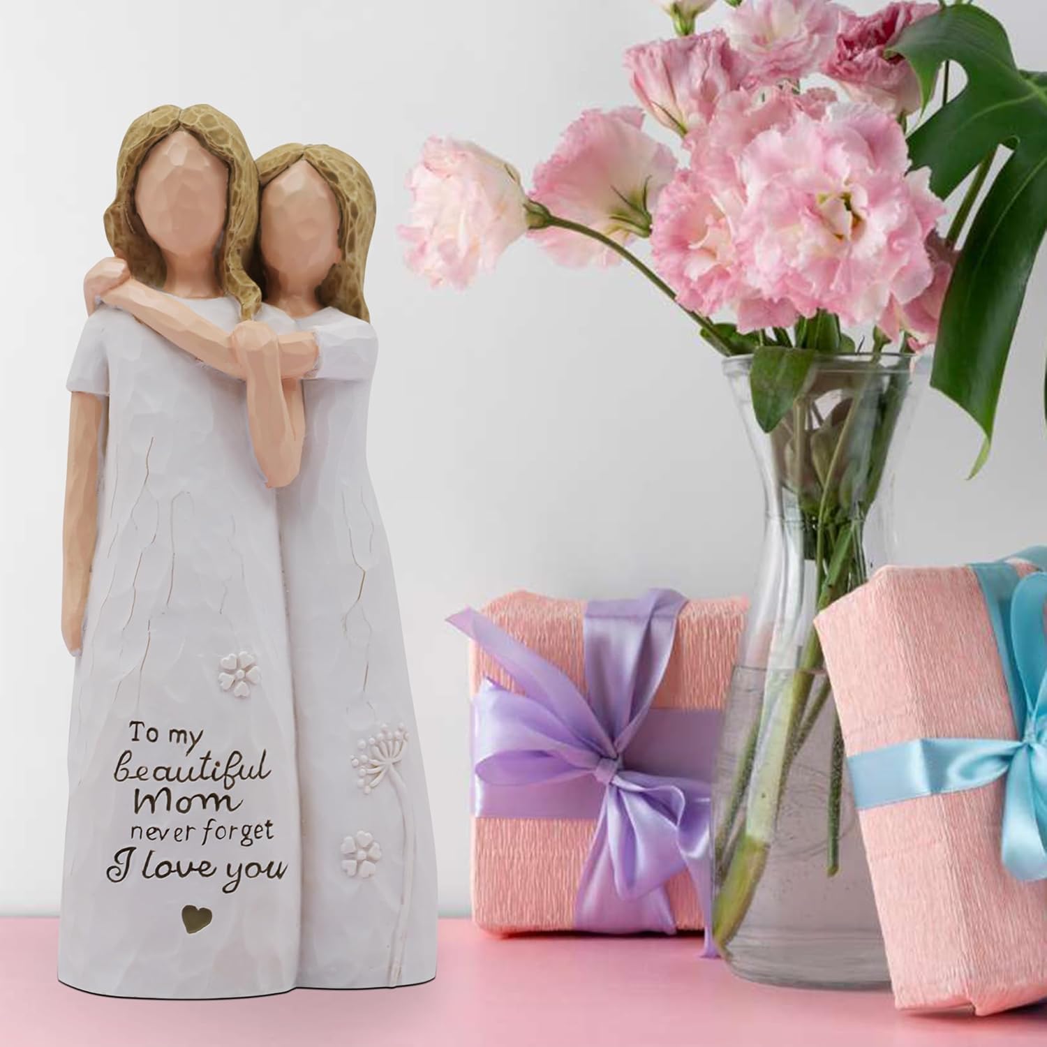 Mom Birthday Gifts from Daughter, Birthday Gift for Mom from Daughter, Valentines Day Gifts for Moms, Sculpted Hand-Painted Figurine - Image 2