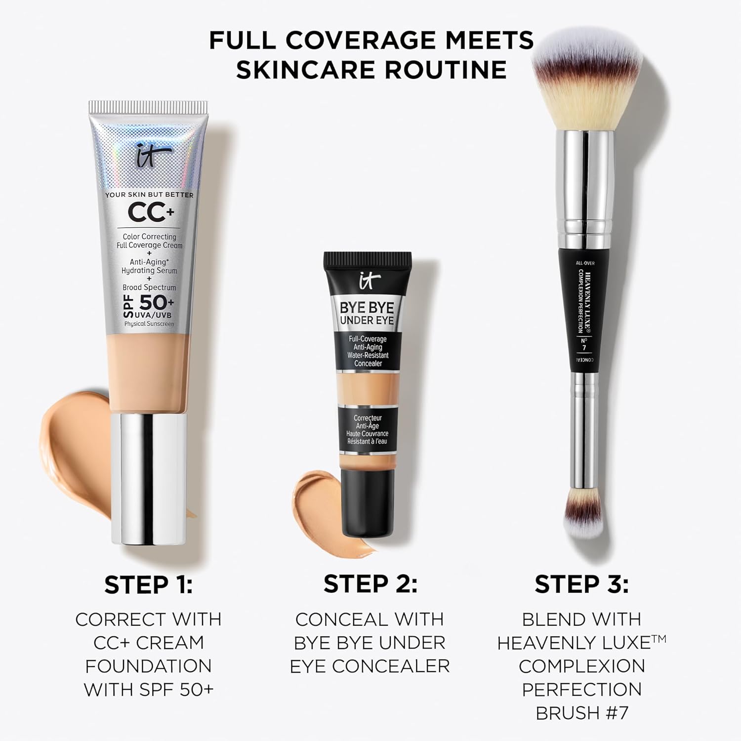 IT Cosmetics Bye Bye Under Eye Travel Concealer - Water-Resistant, 24H Full Coverage Brightening Concealer For Dark Circles, Fine Lines, Redness & Discoloration, Color Correcting Cream - 0.11 fl oz - Image 7