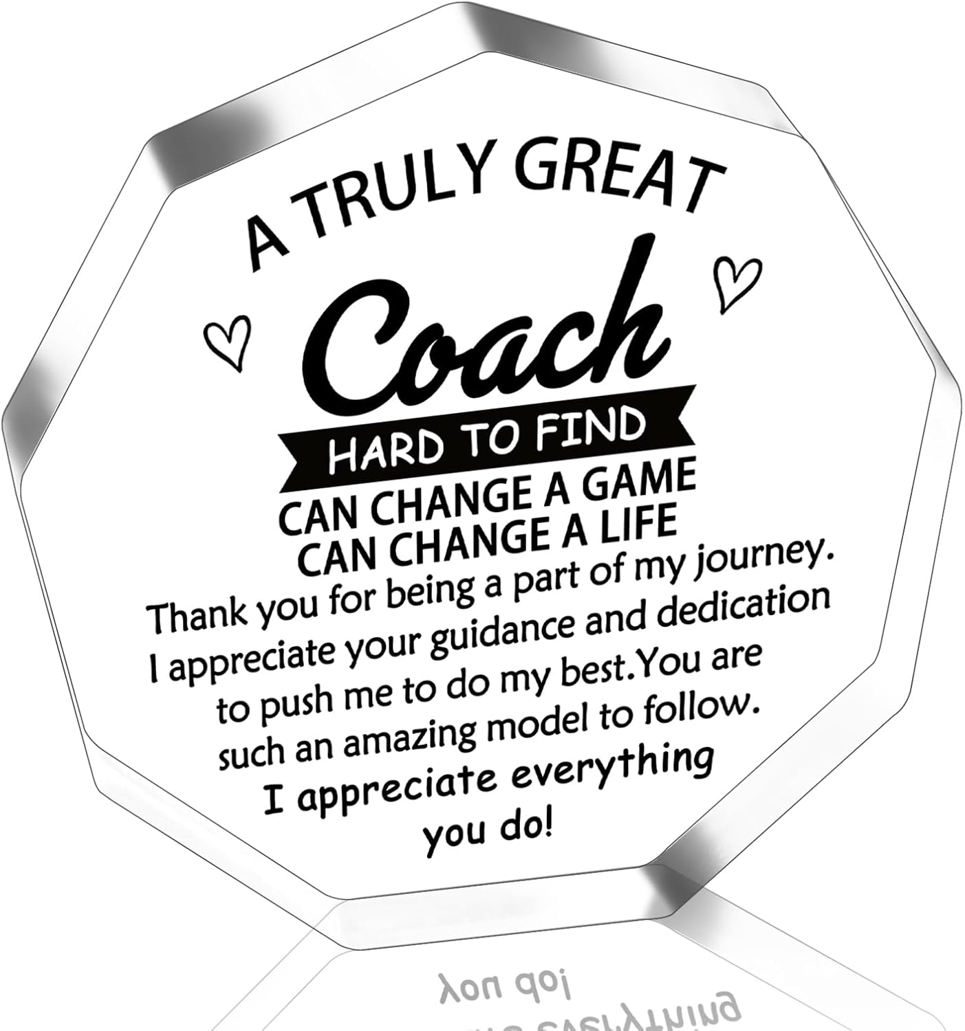 Teacher Appreciation Gifts Coach Gifts for Women Men Volleyball Soccer Baseball Football Softball Basketball Tennis Wrestling Cheerleading Best Coaches Ever Gift Acrylic Stocking Stuffer Ideas for Men
