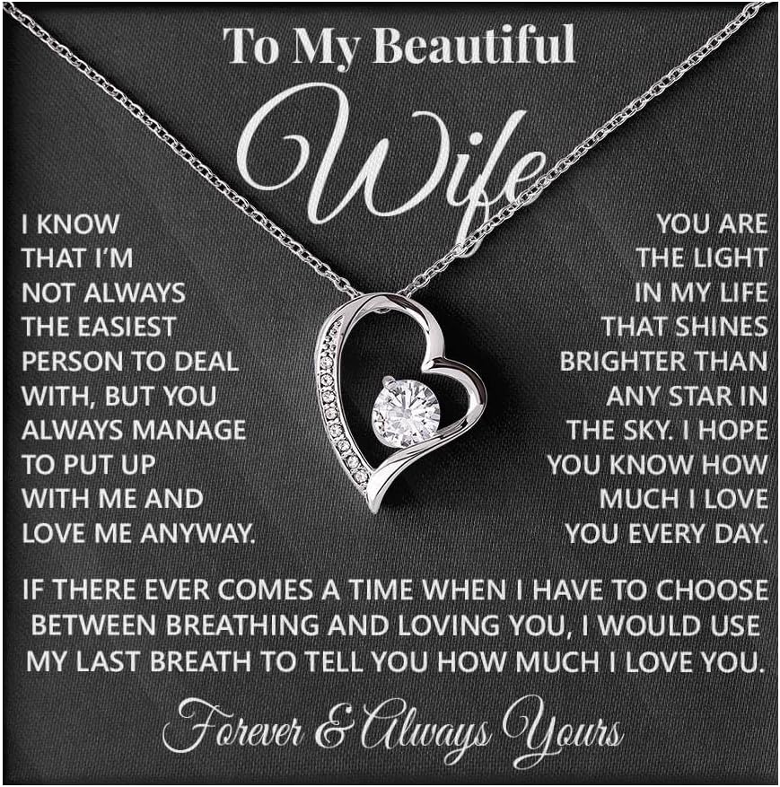 Jewelry To My Wife, The Best Gifts For Wife,Love Knot Necklace Gifts For Soulmate, Gift For Beautiful Wife, Necklace For Wife From Husband,Gifts For Wife Romantic, Christmas Gifts, Valentine Gifts