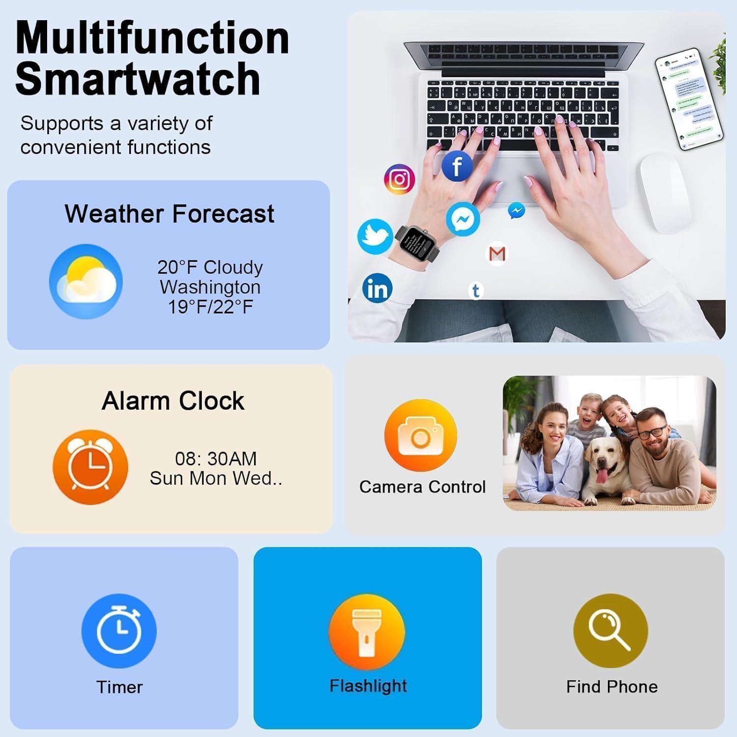 Smart Watch for Men Women(Answer/Make Calls), 2026 New 1.85" HD Smartwatch, Fitness Tracker with 110+ Sport Modes, IP68 Waterproof, Heart Rate/Sleep/Step Monitor, Activity Tracker for Android iOS - Image 4