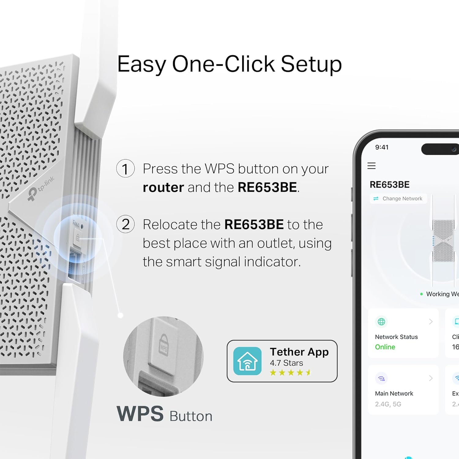TP-Link BE10000 Wi-Fi 7 Range Extender RE653BE | 10 Gbps Tri-Band Wireless Repeater | 2.5 Gbps Ethernet Port | Internet Signal Booster for Home | Up to 2800 sq.ft, 128 Devices | 6 GHz, MLO, EasyMesh - Image 7