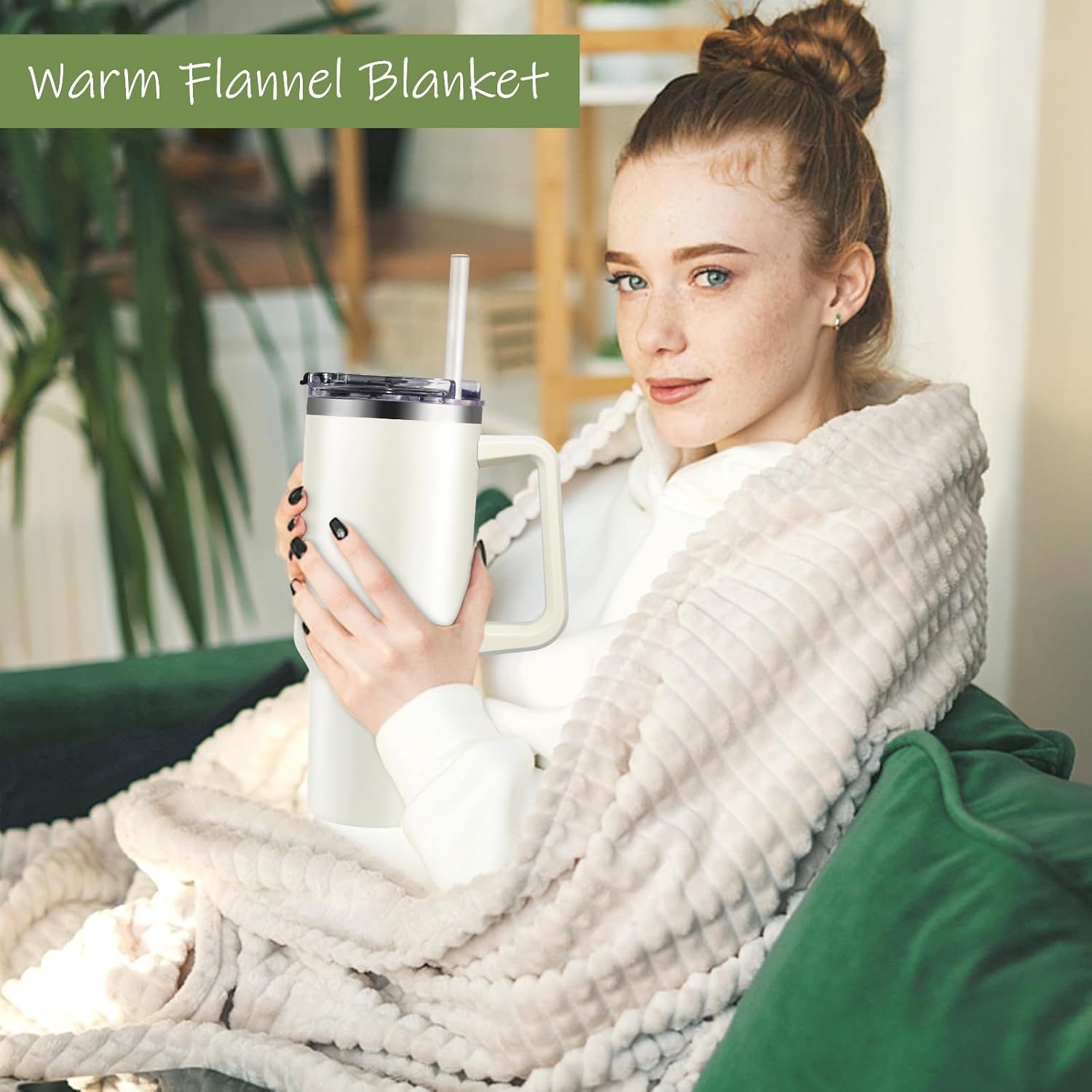 Birthday Gifts for Women Self Care Gifts Get Well Soon Gifts, Relaxing Spa Gifts Basket Care Package w/Luxury Flannel Blanket 40 oz Tumbler, for Her Wife Mom Friends Sister - Image 3