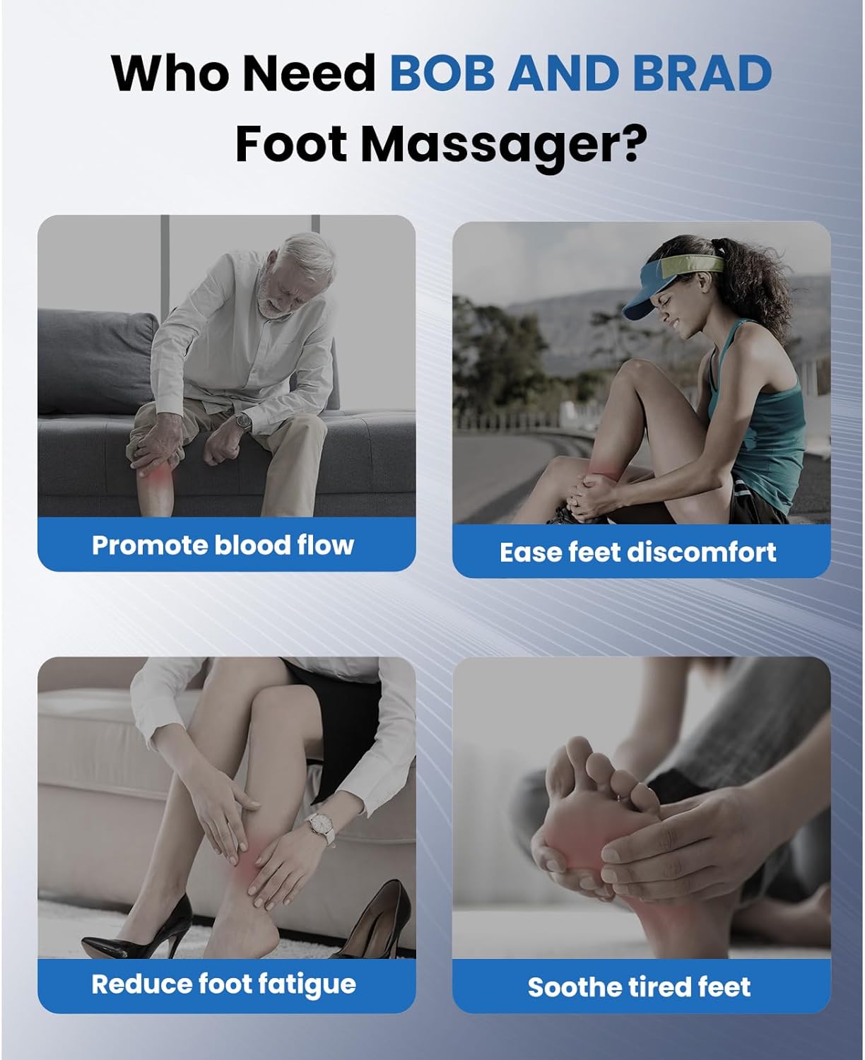 BOB AND BRAD Foot Massager Machine with Heat and Remote, Fits up to Size 14, FSA Eligible HSA Shiatsu Deep Kneading Foot Massager for Plantar Fasciitis and Neuropathy - Image 4