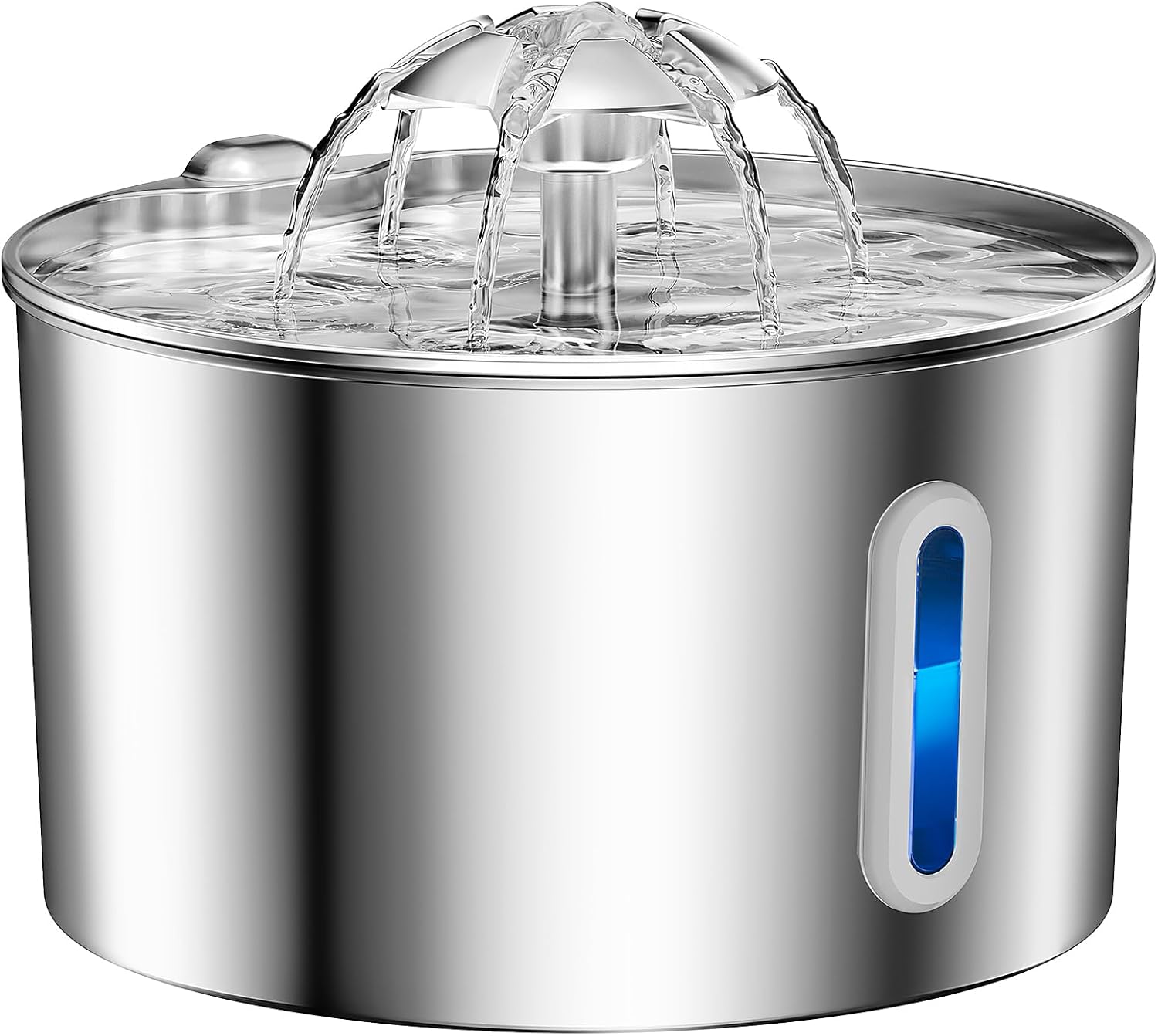 Cat Water Fountain Stainless Steel - 74oz/2.2L Pet Gift Dog Water Dispenser Automatic Silent Cats Dispenser for Drinking Indoor Metal Kitty Spout Fountains with 3 Filters & 3 Sponges Cat Dogs Gifts - Image 9
